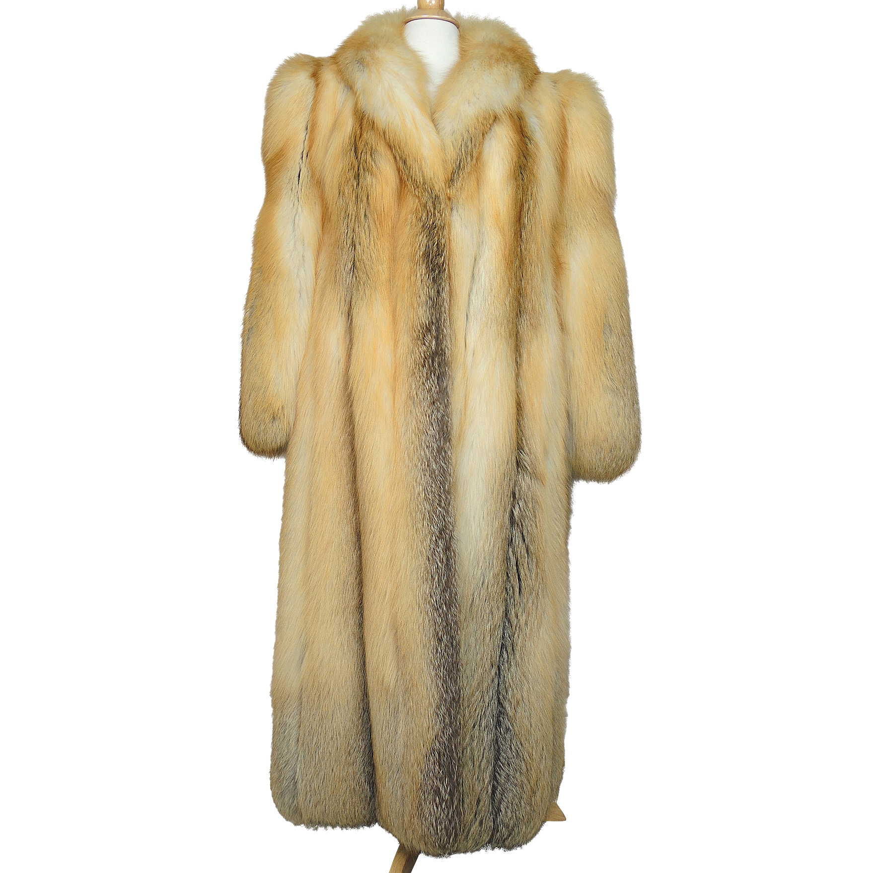 Kotsovos Full-Length Red Fox Fur Coat
