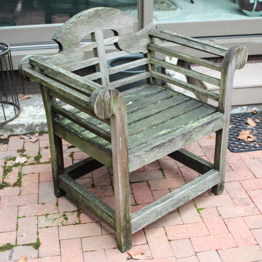 Lutyens Style Teak Outdoor Armchair