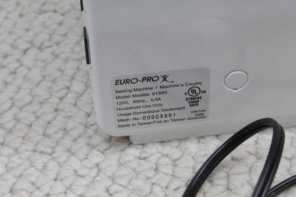 Euro Pro Electric Sewing Machine