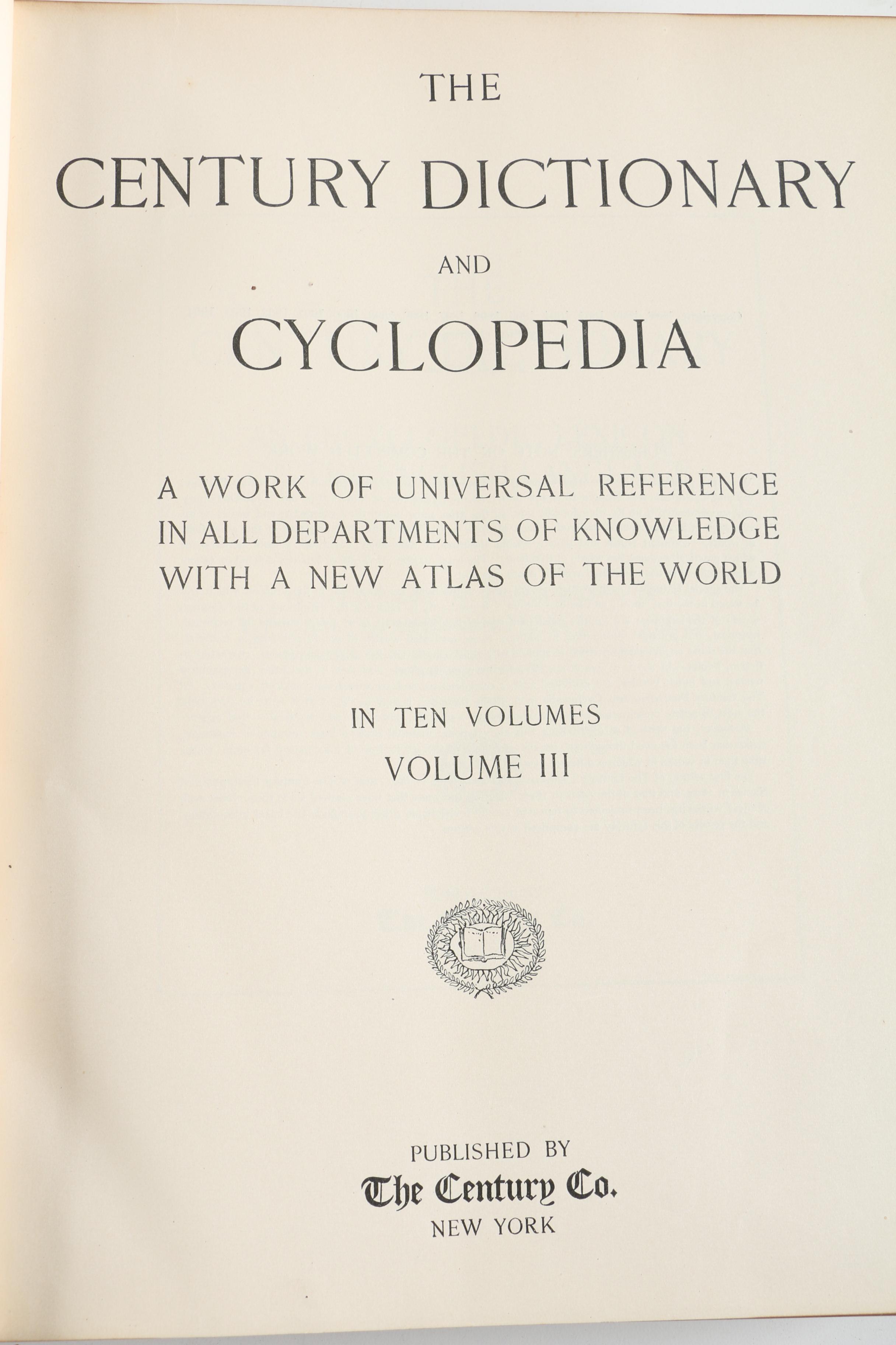 1904 Nine Volumes of "The Century Dictionary and Cyclopedia"