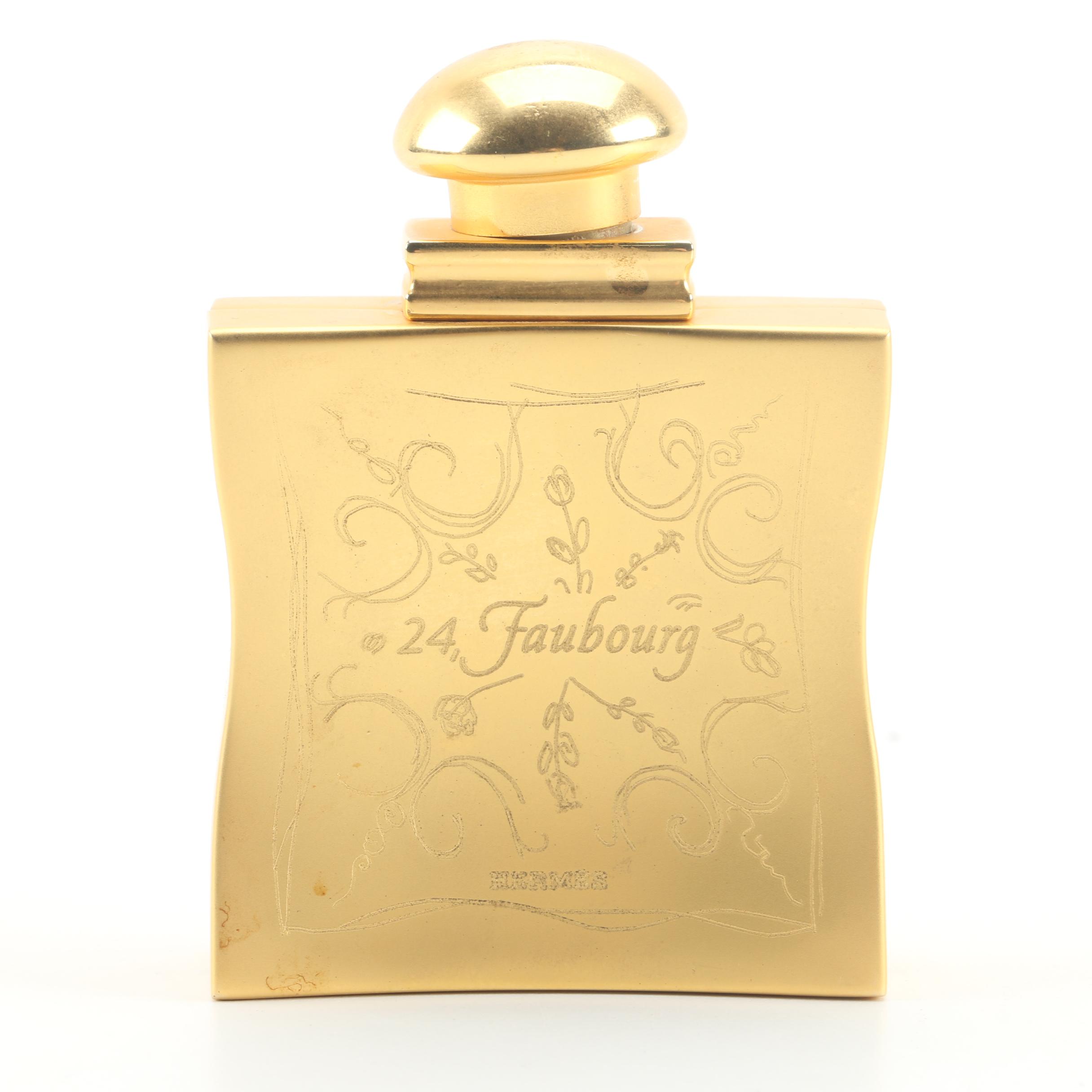 Hermès 24 Faubourg Perfume Bottle with Gold Tone Metal Case