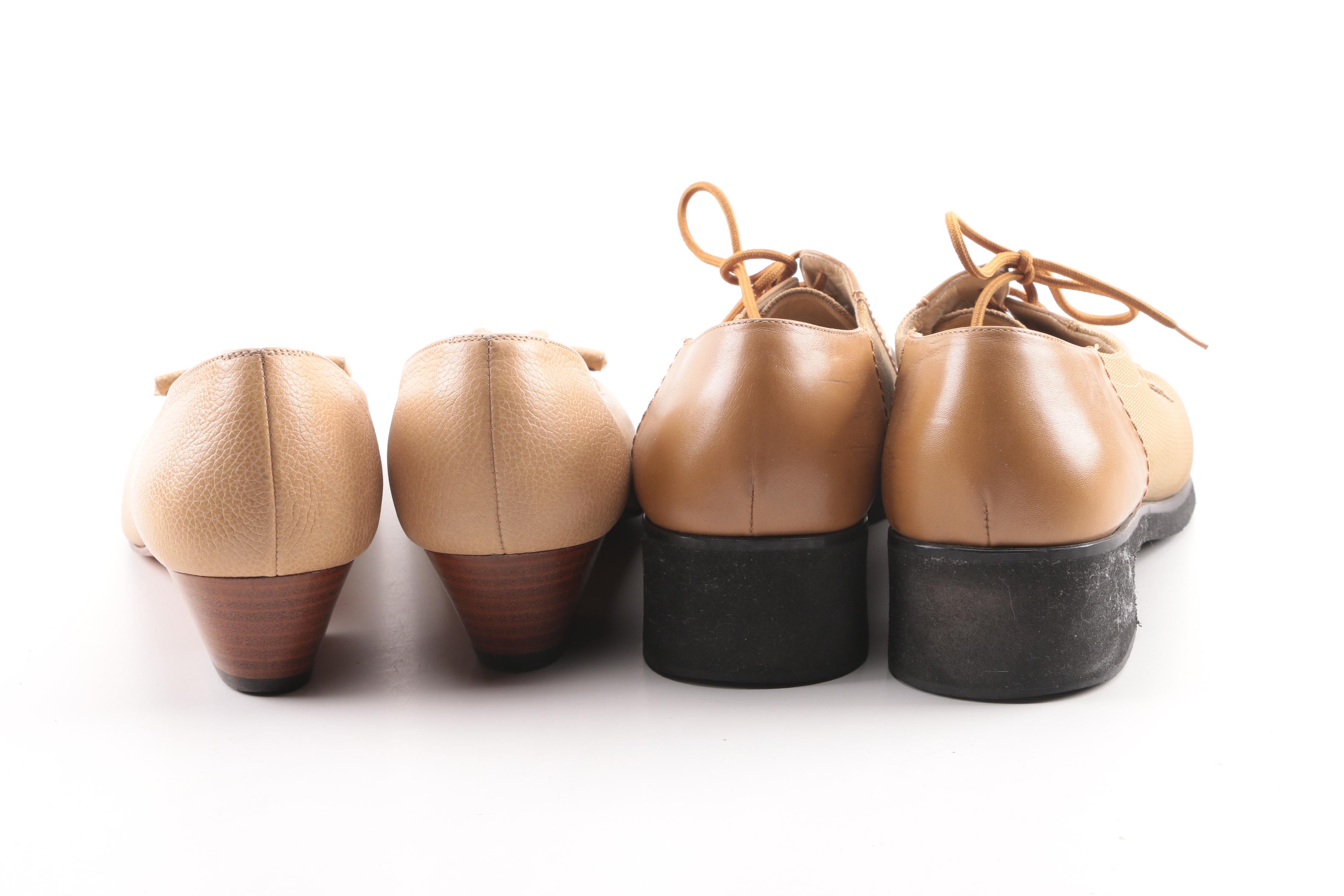 Salvatore Ferragamo and Stuart Weitzman Loafers and Low-Heeled Shoes