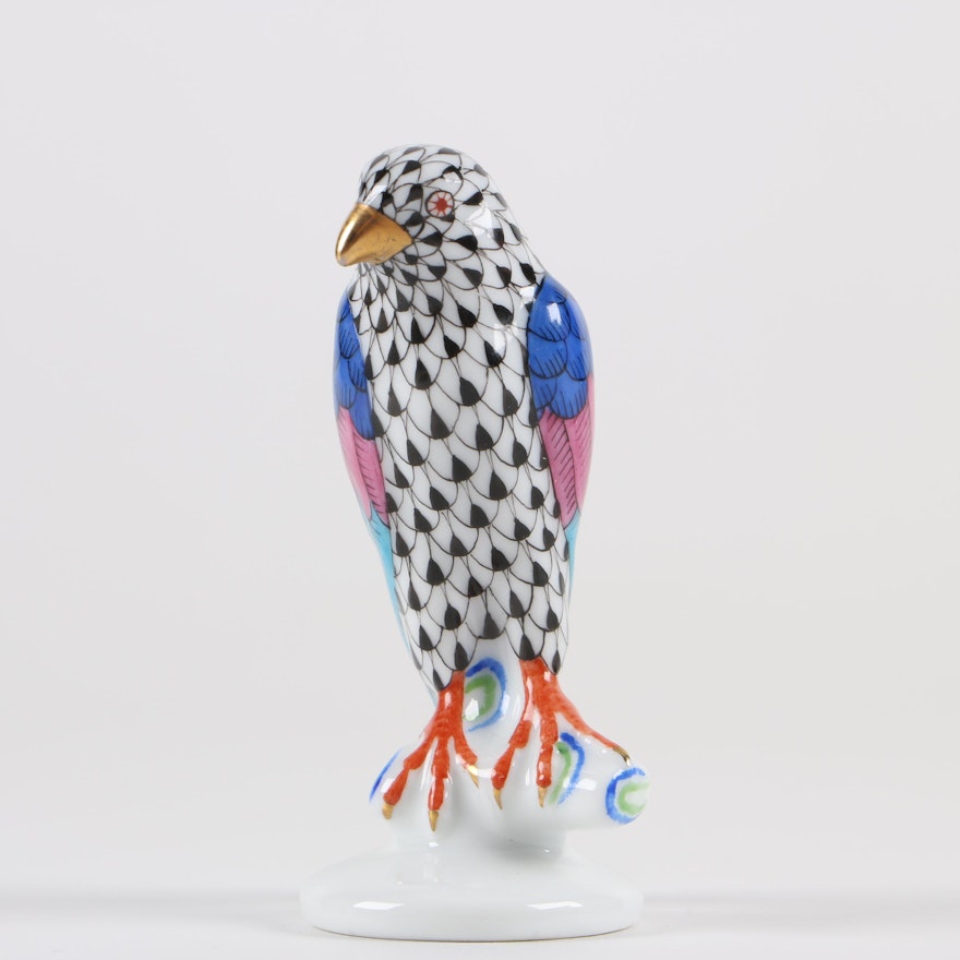 Herend Hungary "Woodpecker" Hand-Painted Porcelain Figurine
