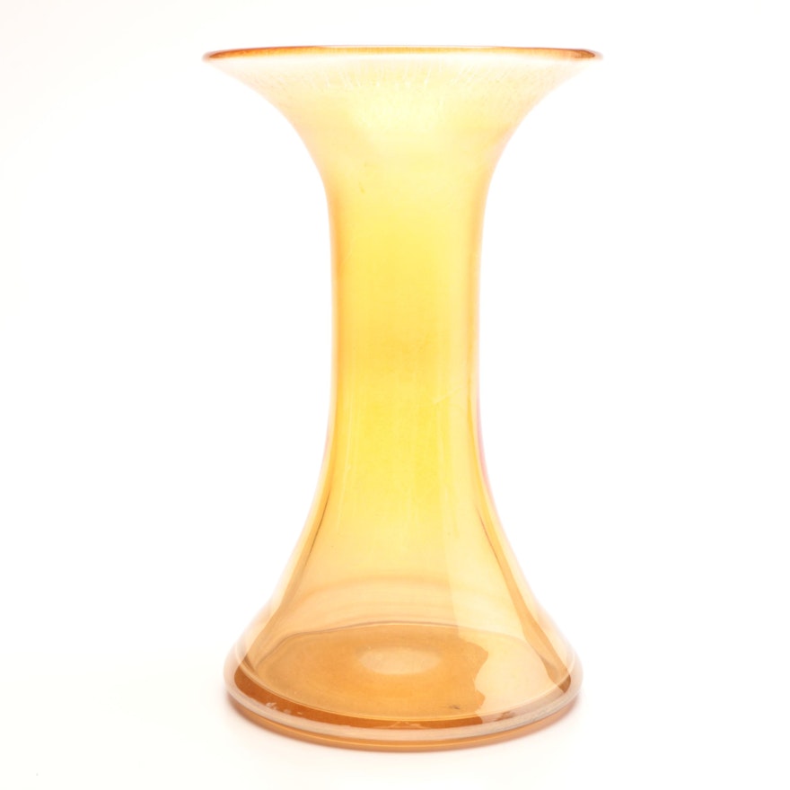Studio Glass Vase Signed by Erwin Eisch