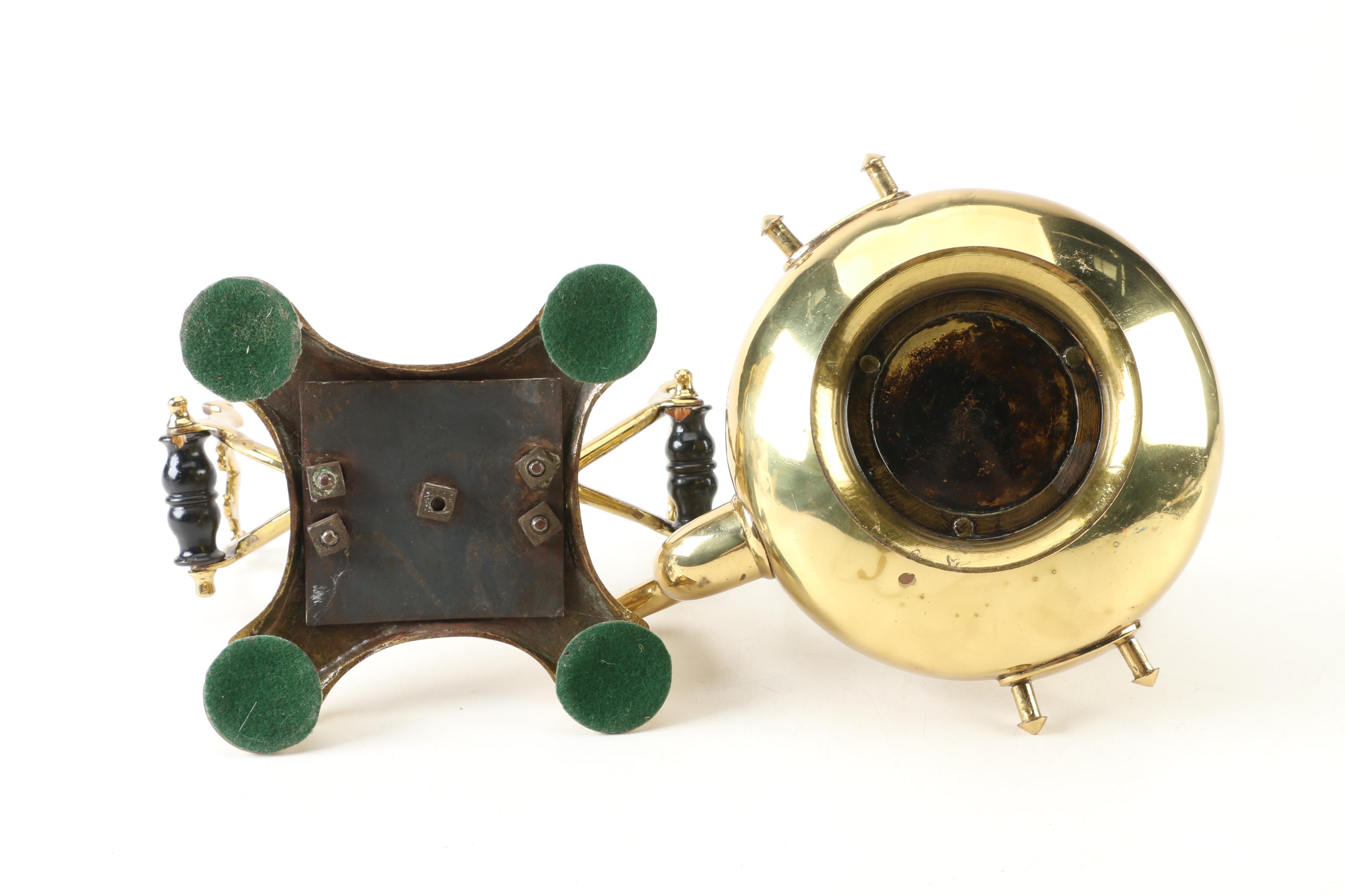 Vintage Brass Tipping Teapot with Warming Stand