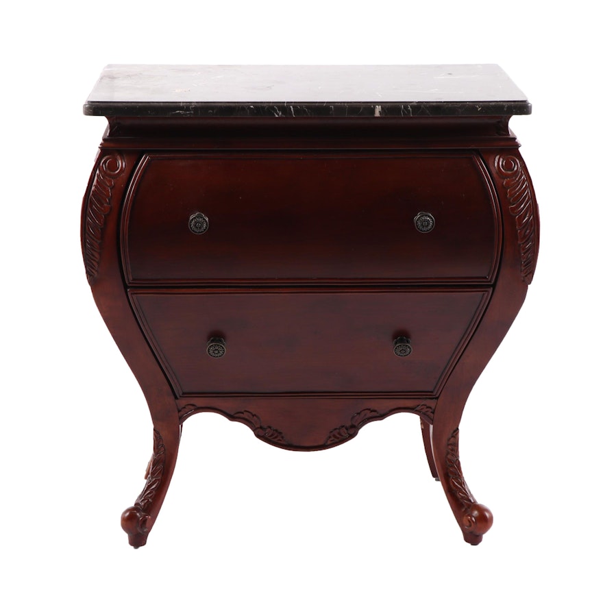 Bombe Two-Drawer Side Table by The Bombay Company