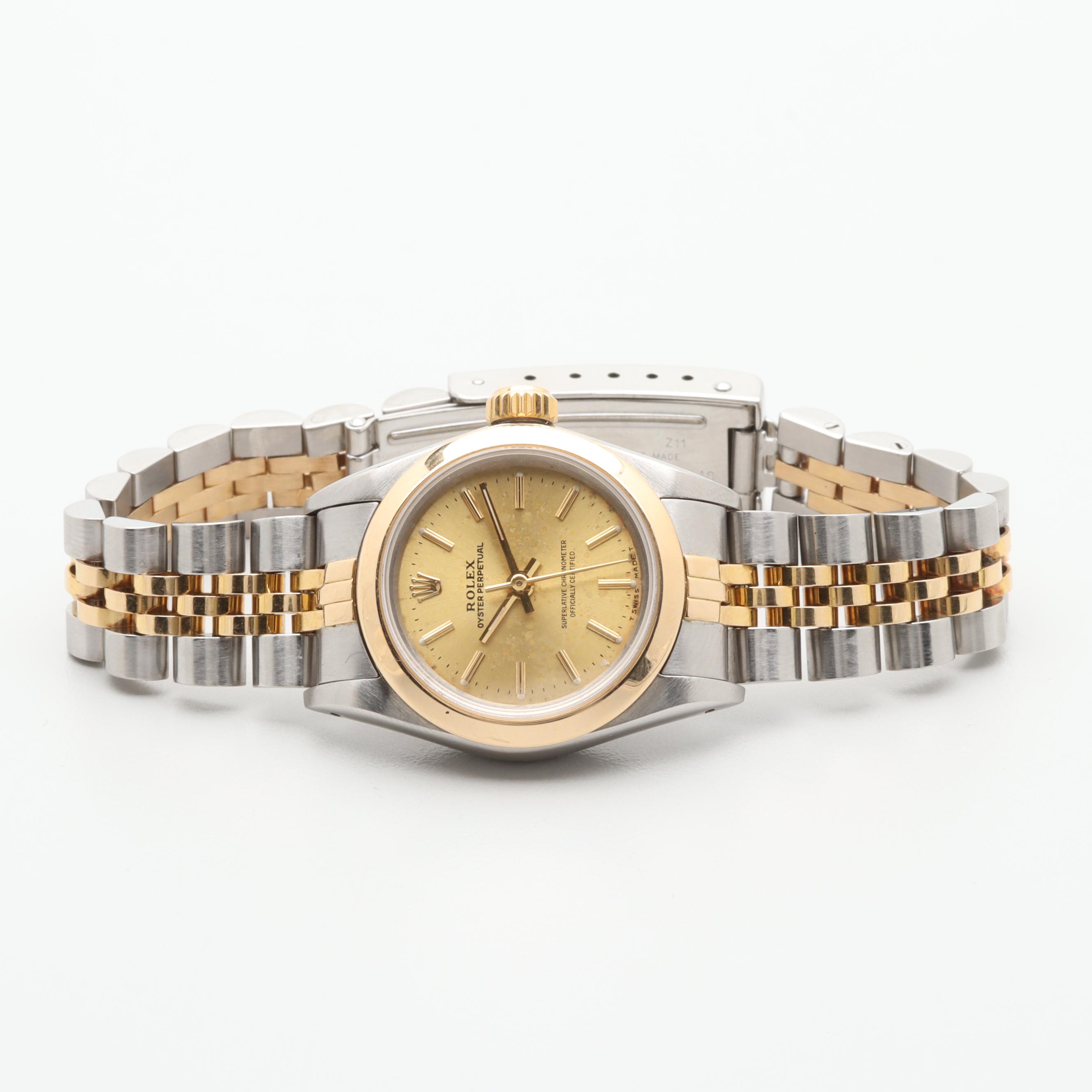 Rolex Oyster Perpetual Stainless Steel and 18K Yellow Gold Watch