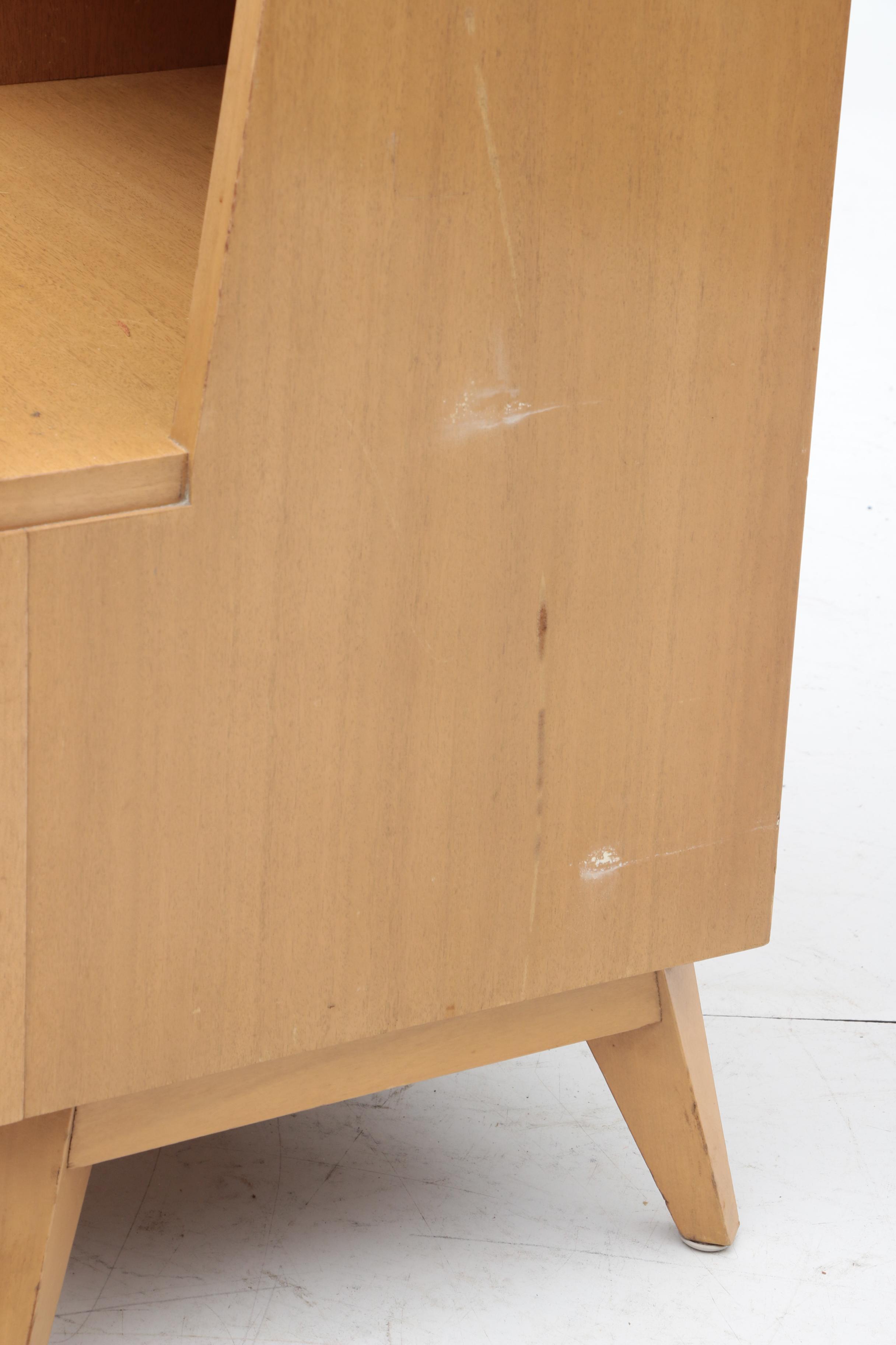 Eliel Saarinen for RWay Blonde Mahogany Nightstand Pair