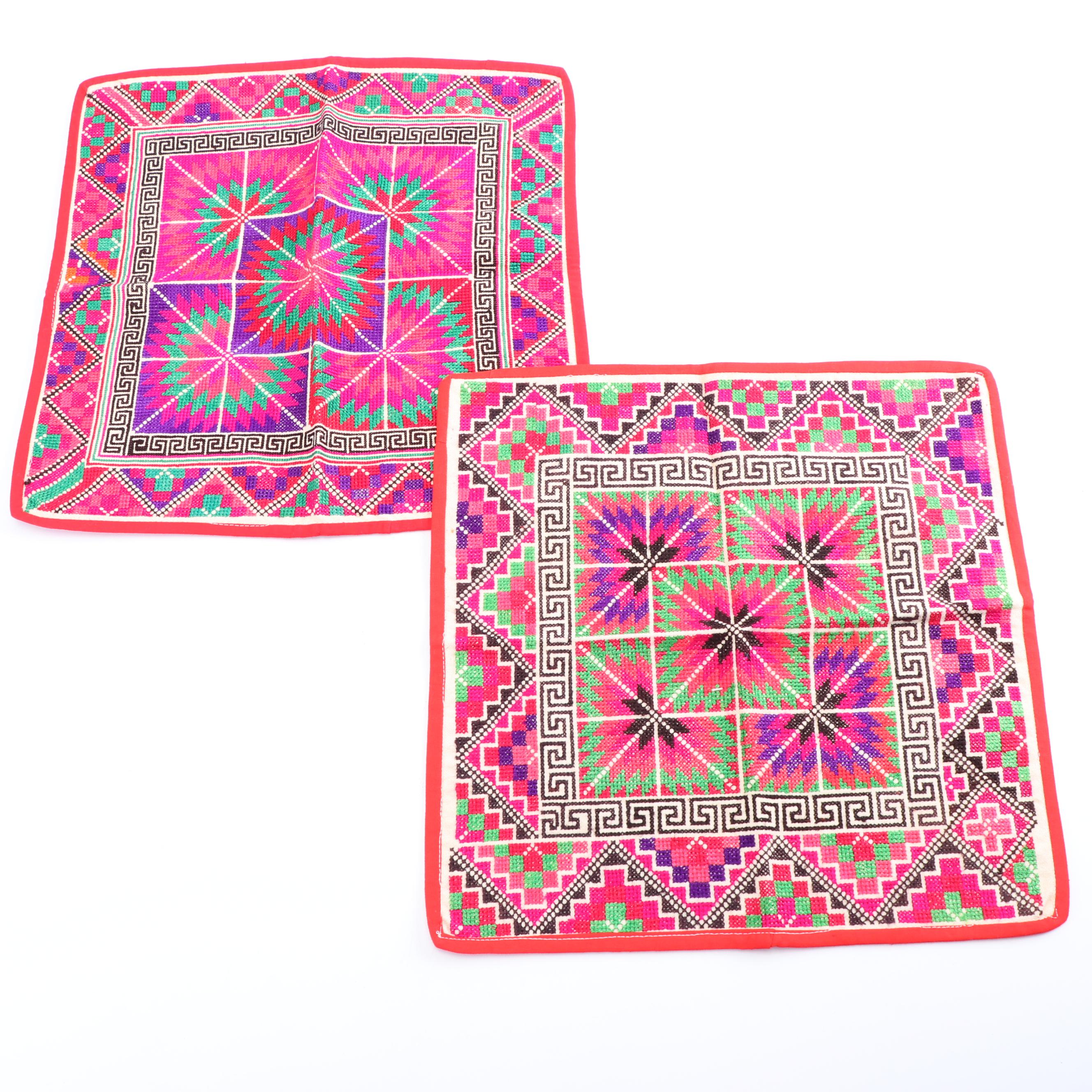 Indonesian Ikat Tablecloth with Textiles, Pillow Fronts, and Purse