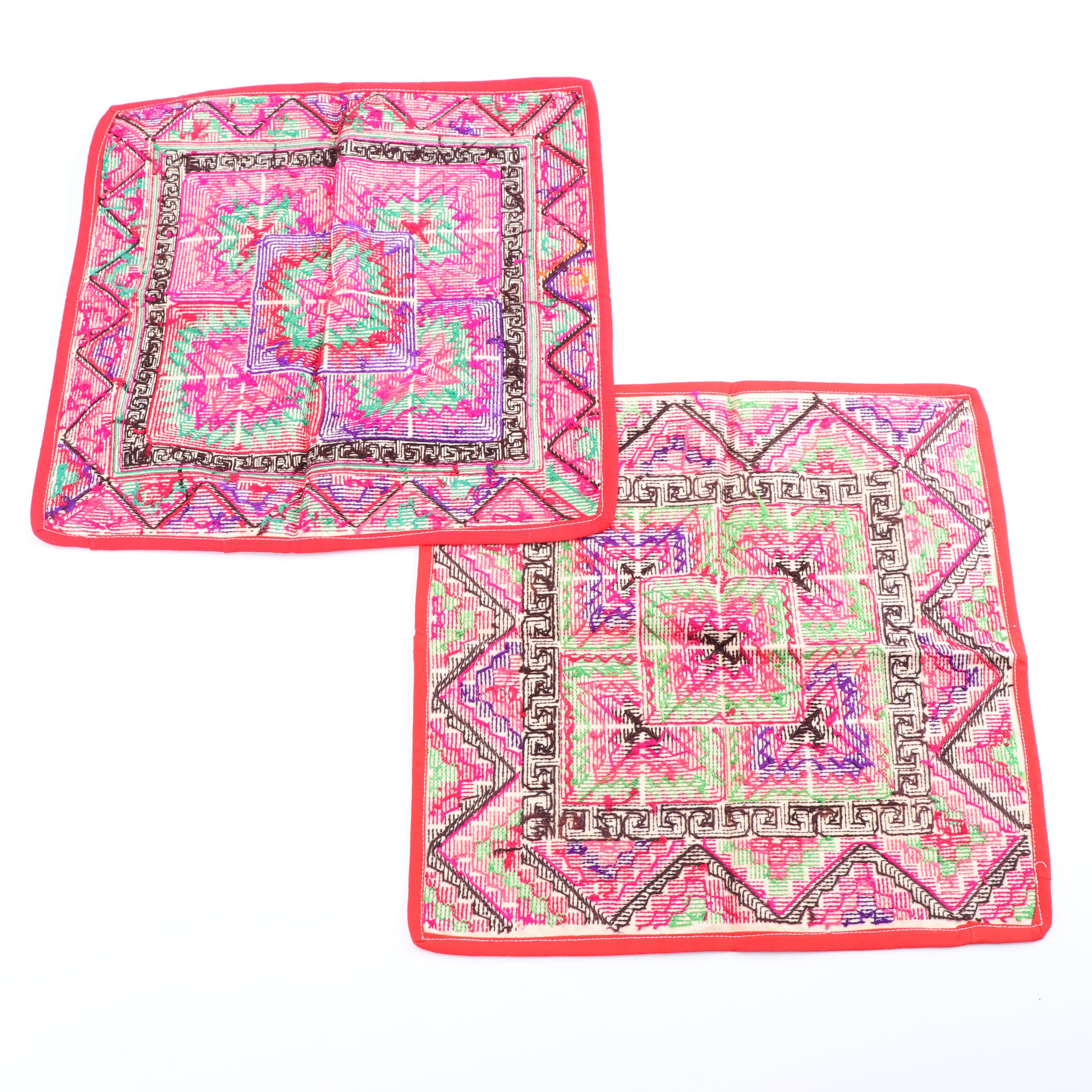 Indonesian Ikat Tablecloth with Textiles, Pillow Fronts, and Purse