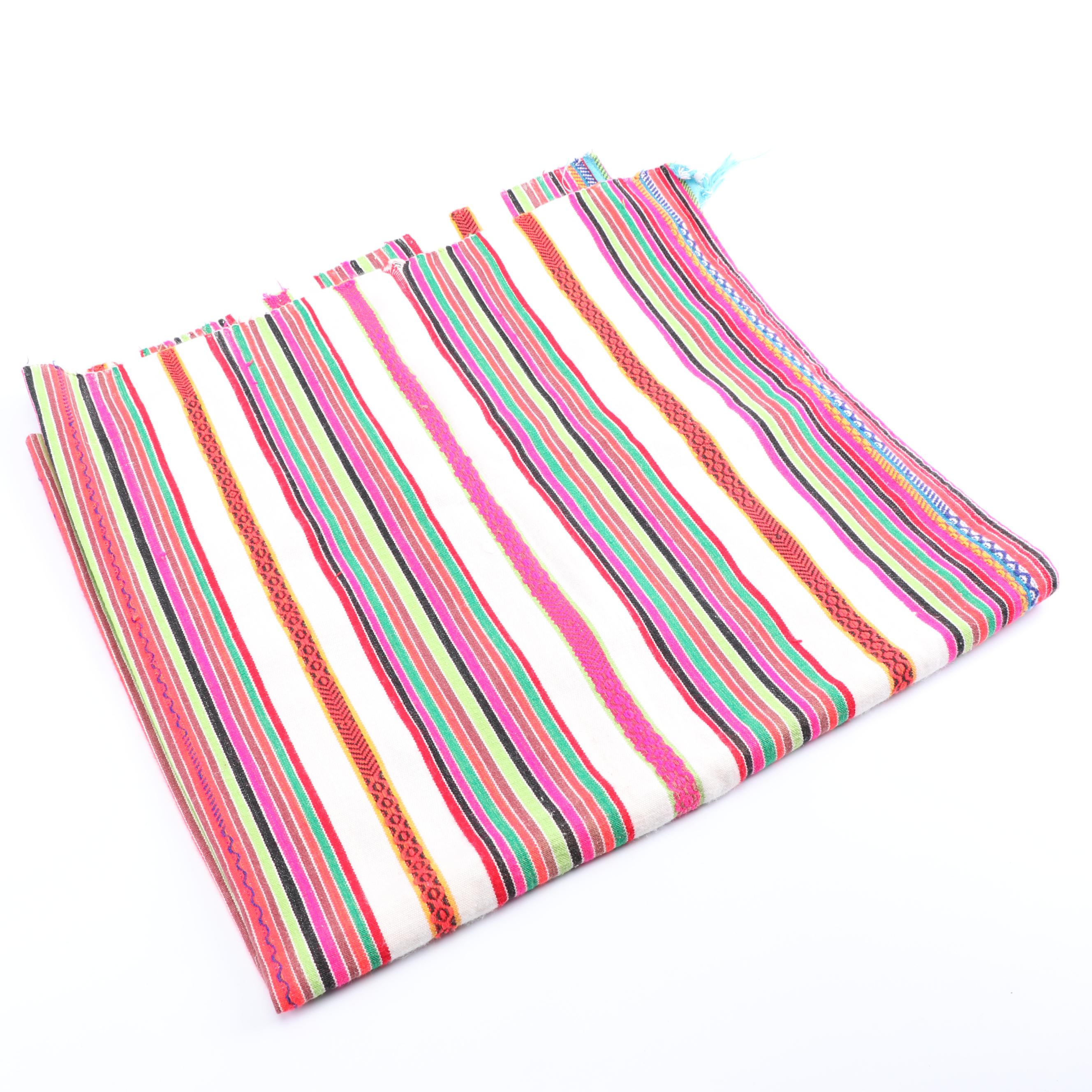 Indonesian Ikat Tablecloth with Textiles, Pillow Fronts, and Purse