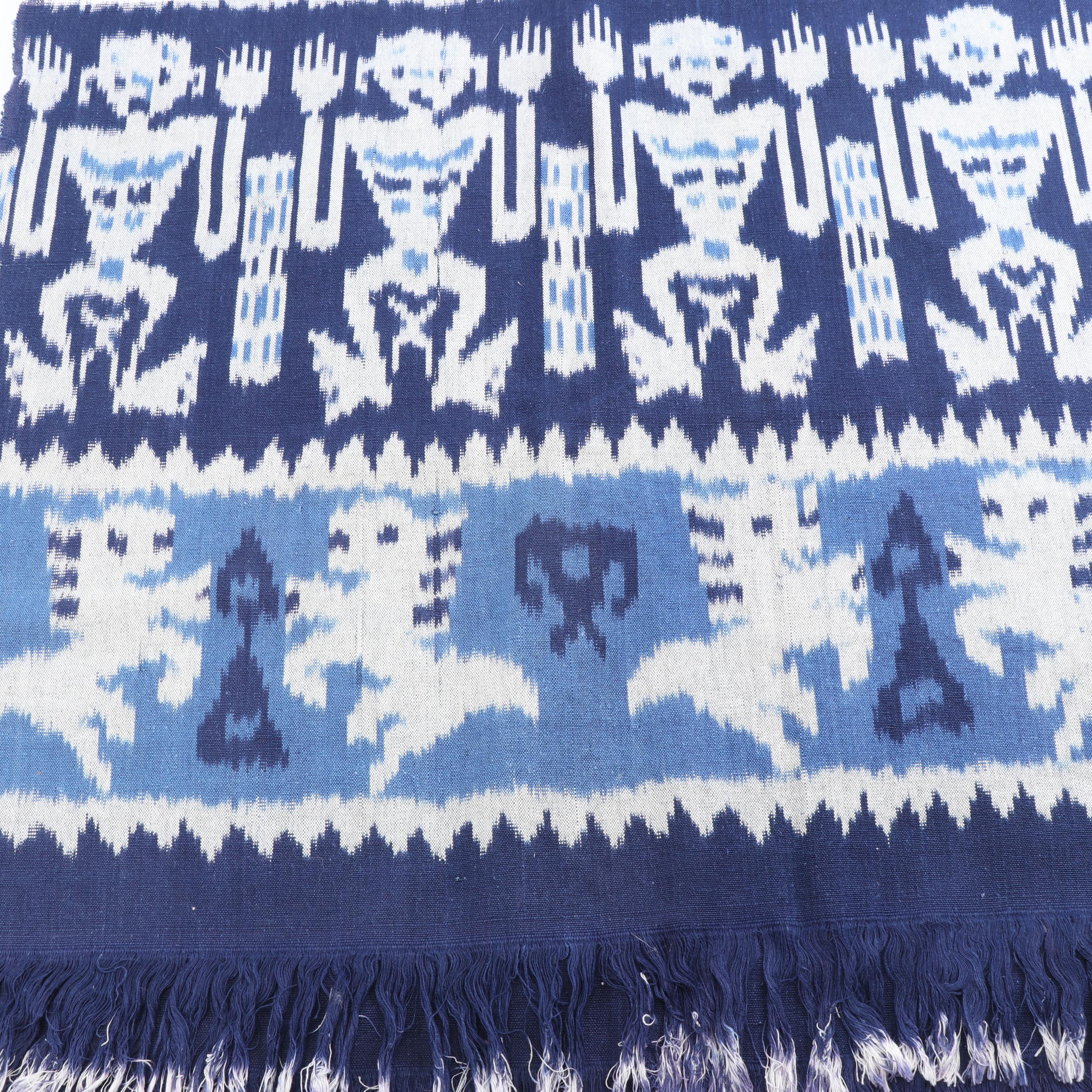 Indonesian Ikat Tablecloth with Textiles, Pillow Fronts, and Purse