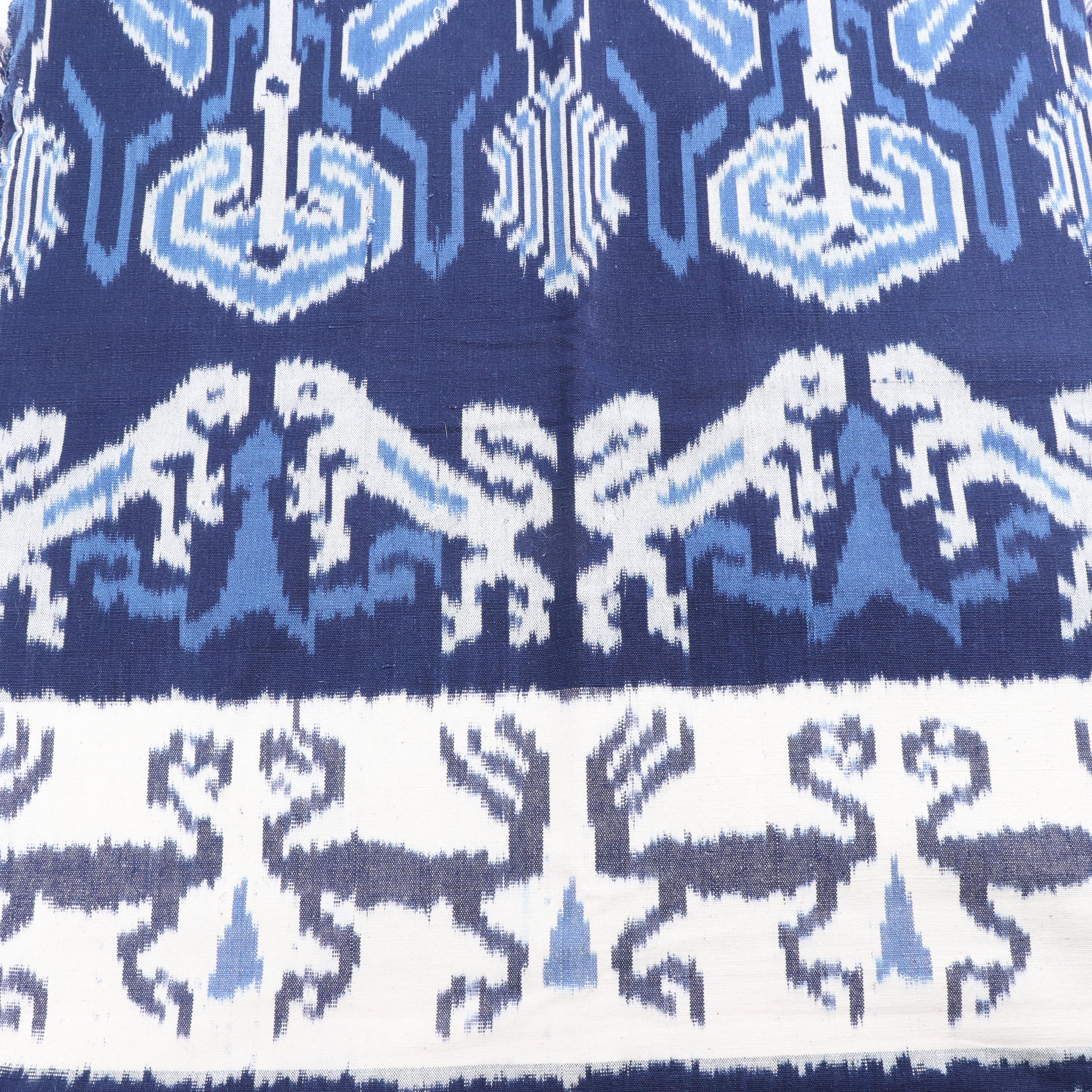 Indonesian Ikat Tablecloth with Textiles, Pillow Fronts, and Purse