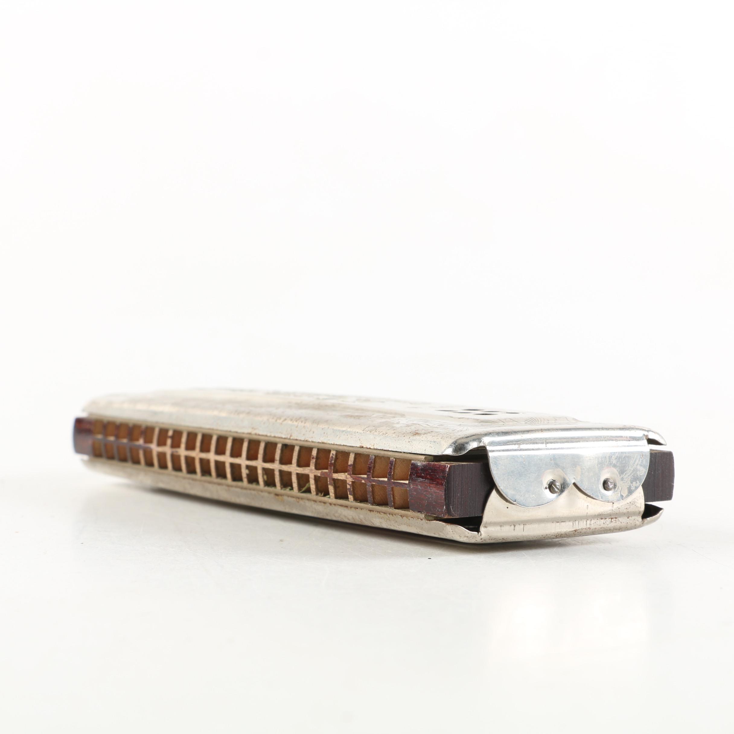 M. Hohner "The Echo" 40-Hole Tremolo Harmonica with Original Box