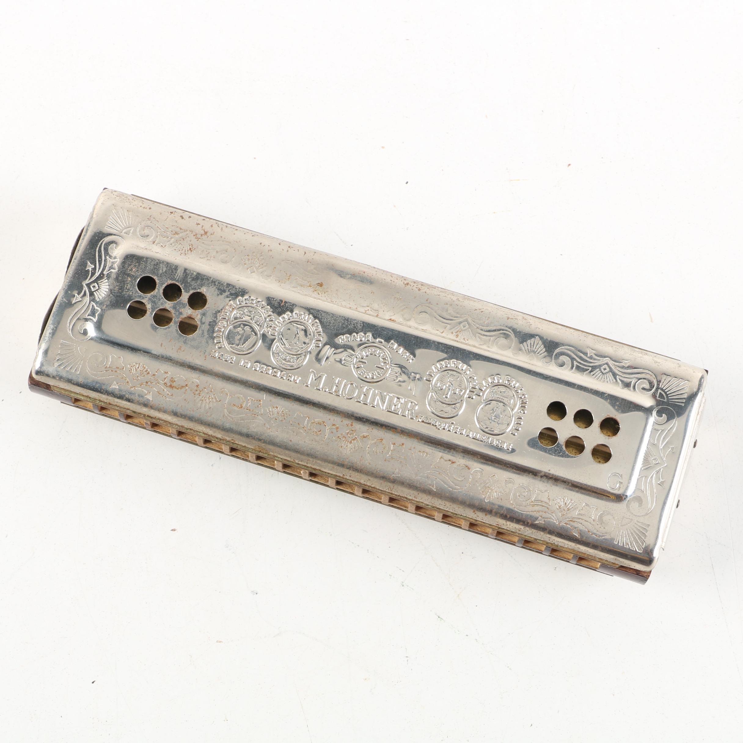 M. Hohner "The Echo" 40-Hole Tremolo Harmonica with Original Box