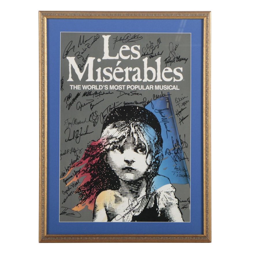 "Les Miserables" Offset Lithograph Poster Signed by Cast