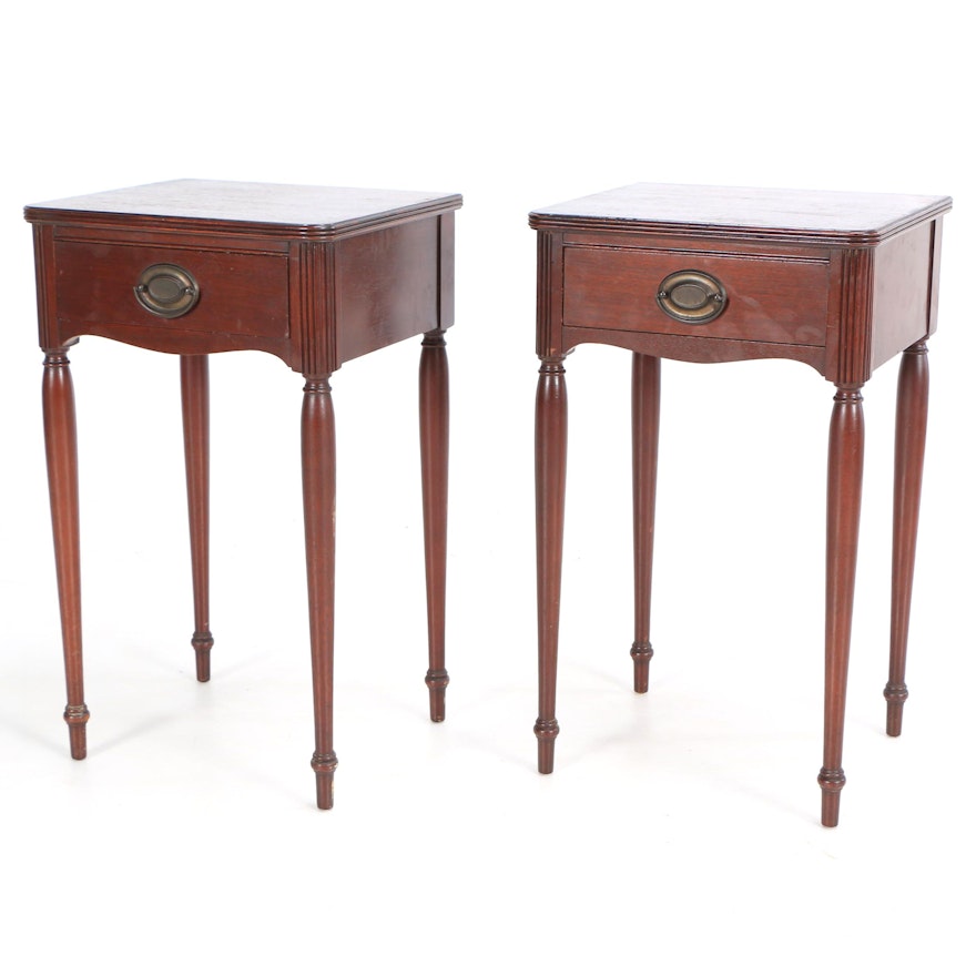 Vintage Federal Style Mahogany Nightstands