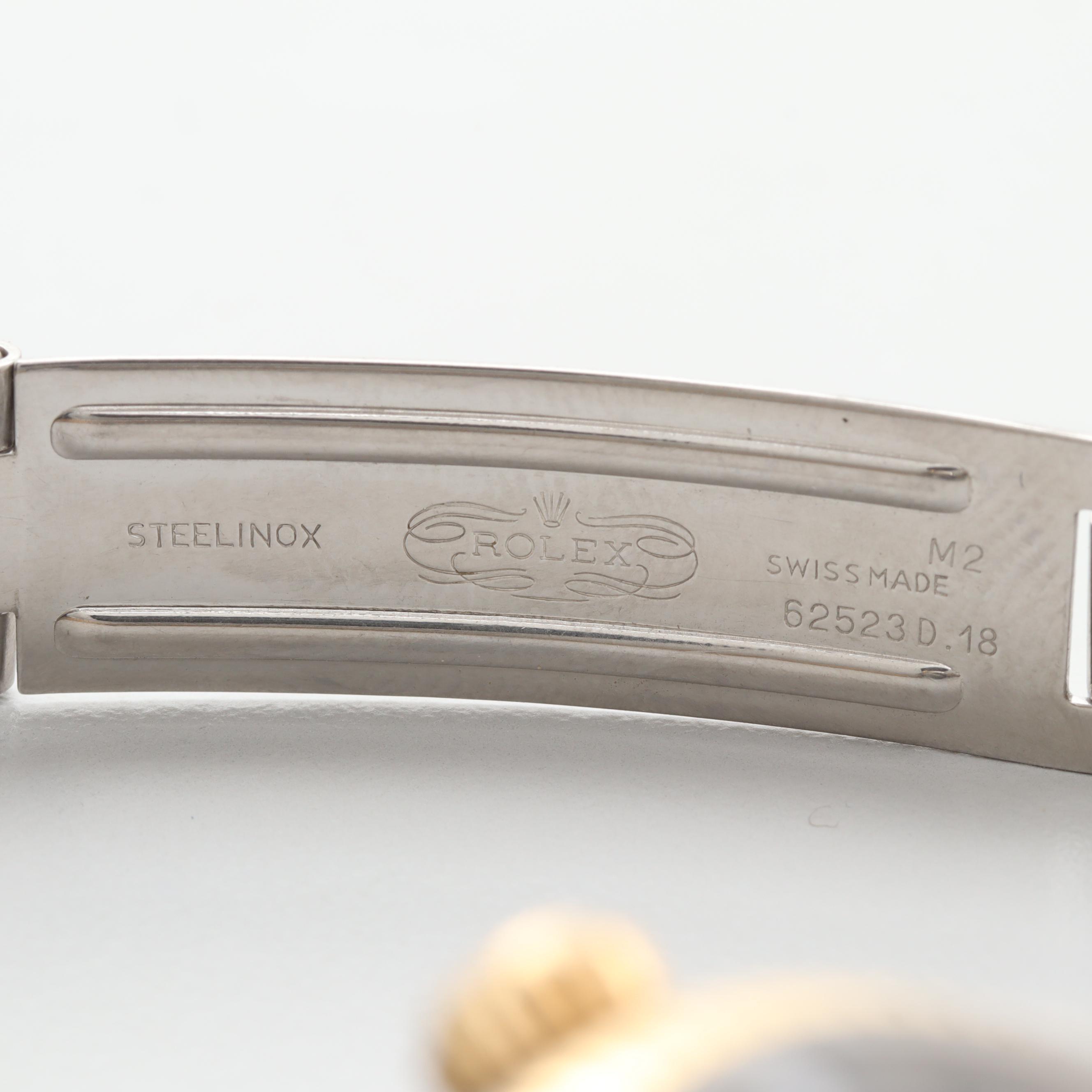 Circa 1987 Rolex Oyster Perpetual Datejust 18K Gold and Stainless Watch