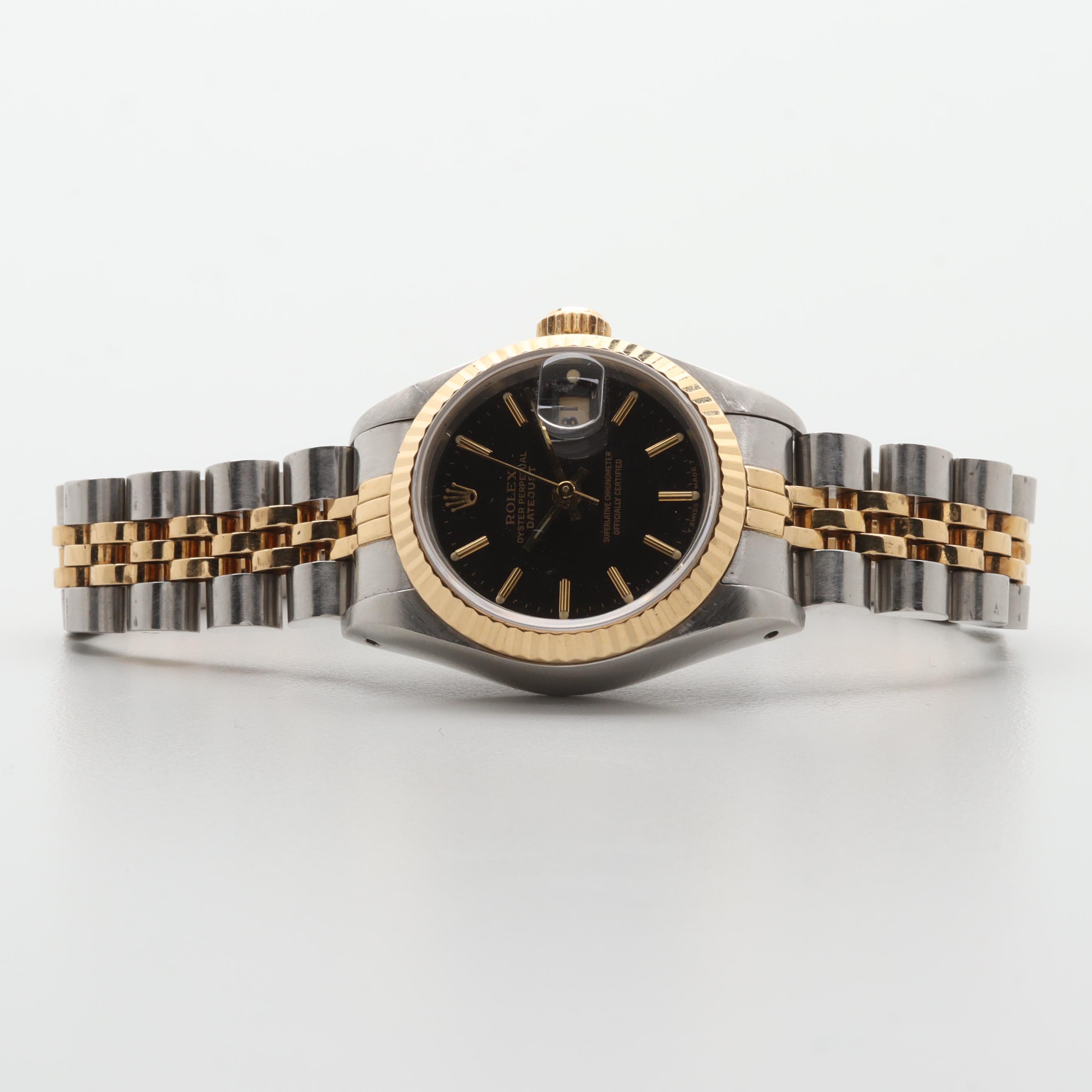 Circa 1989 Rolex Datejust 18K Gold and Stainless Steel Watch