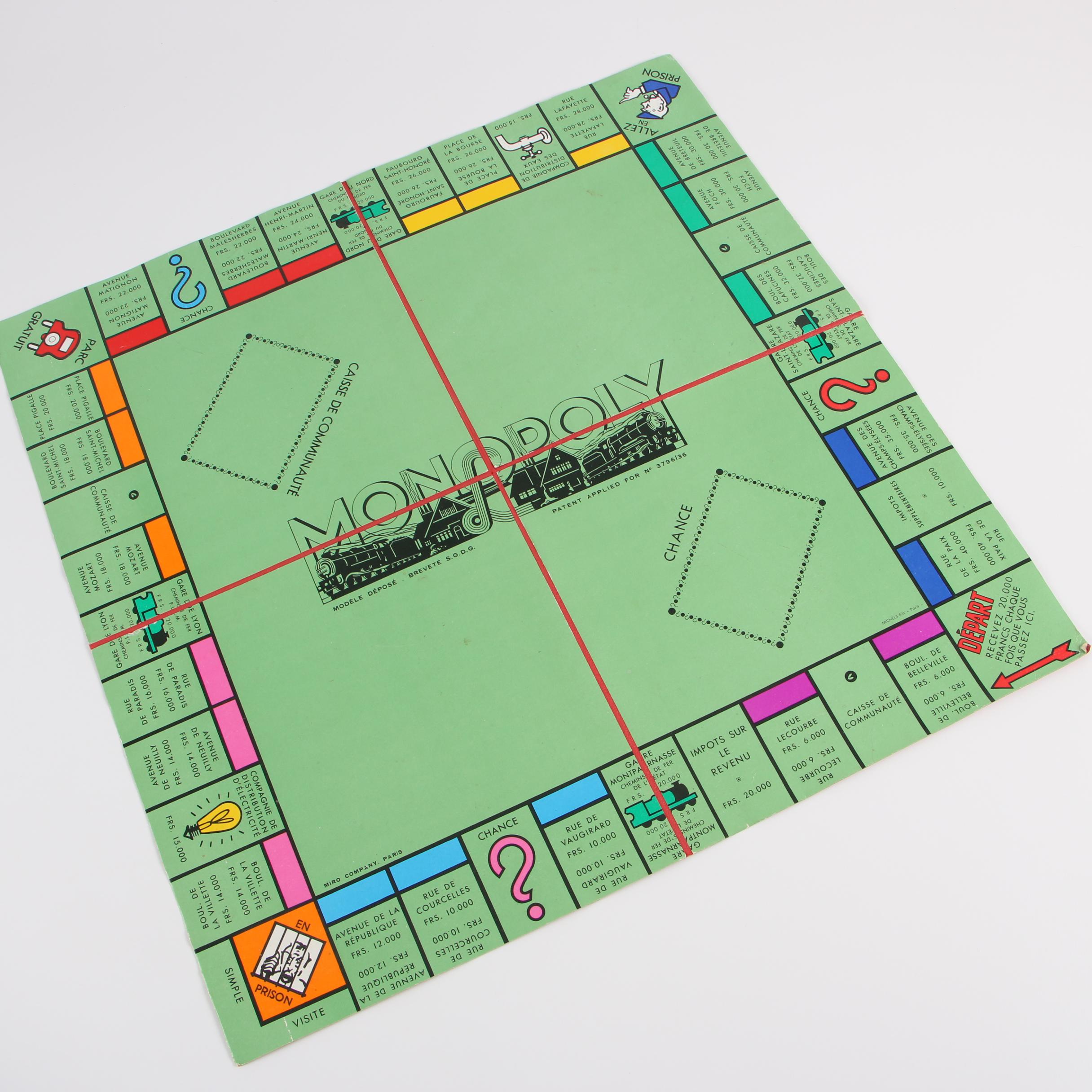 1950s French Edition and Popular Edition Monopoly Games