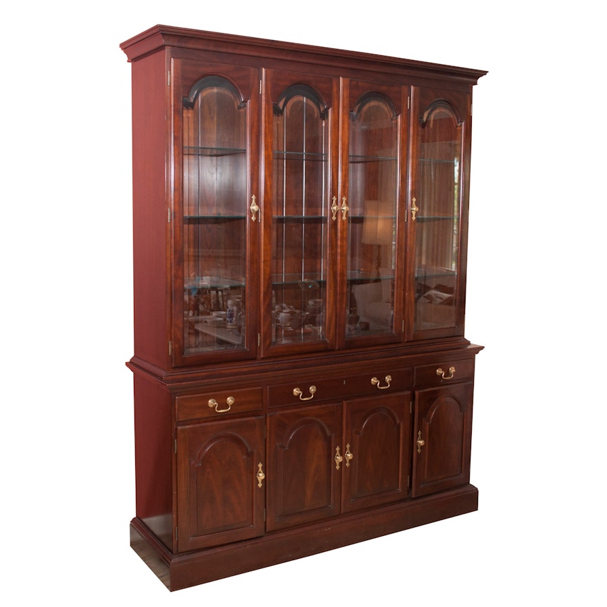 Federal Style Mahogany China Cabinet by Stickley, Late 20th Century