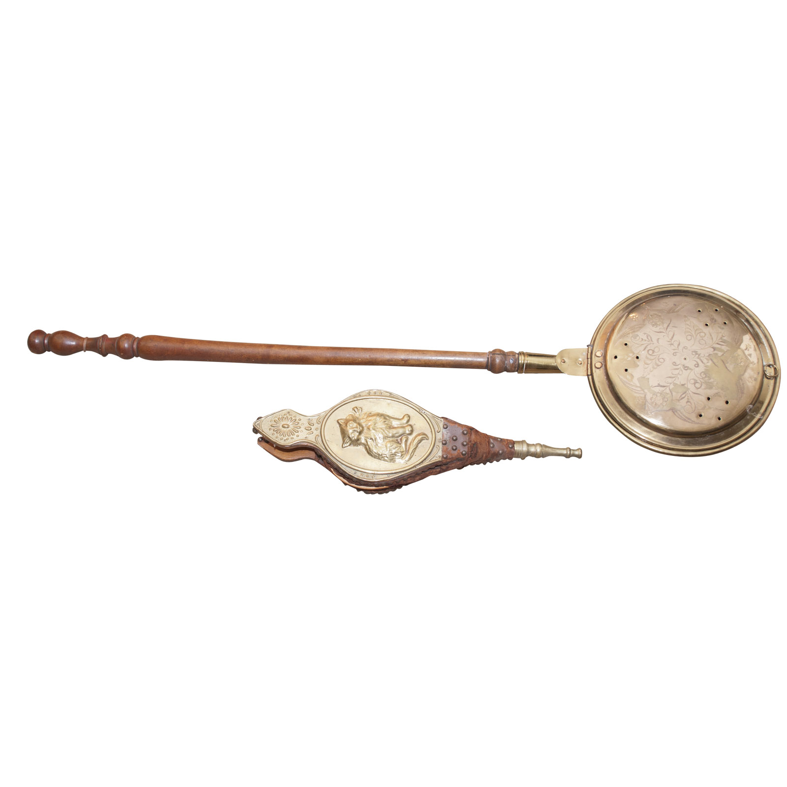 Brass Bed Warmer and Bellows