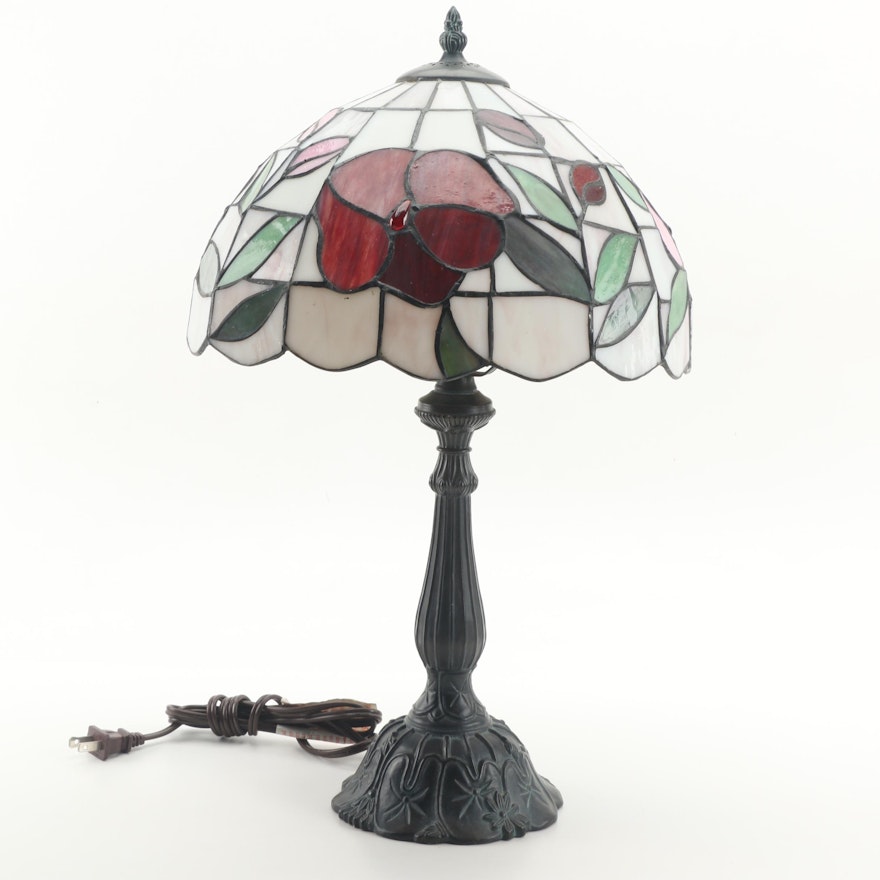 Stained Glass Style Resin Table Lamp