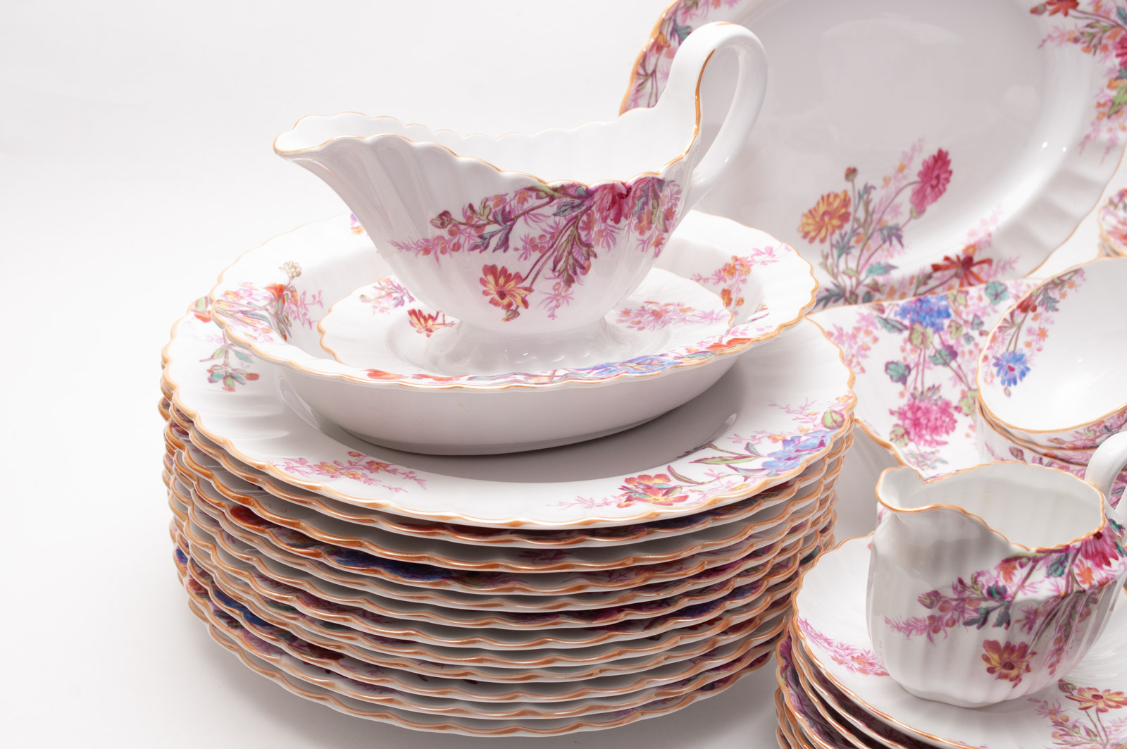 Vintage Spode Copeland "Chelsea Garden" Bone China Dinnerware