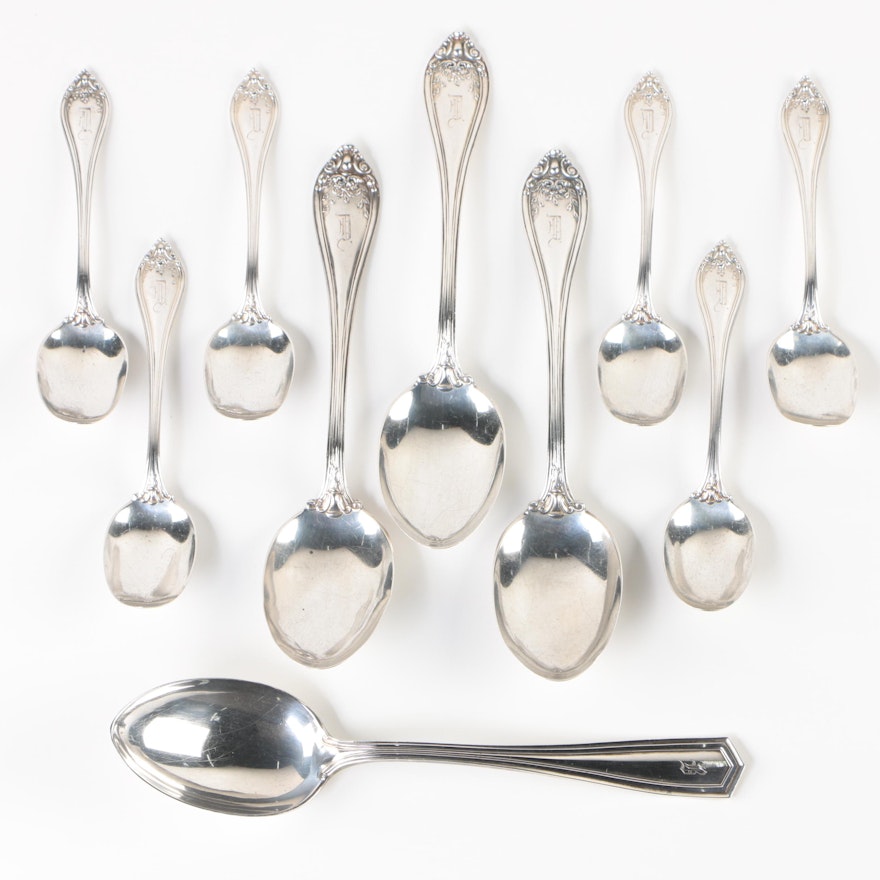 International Silver Co. "Florence" and "Brandon" Sterling Spoons