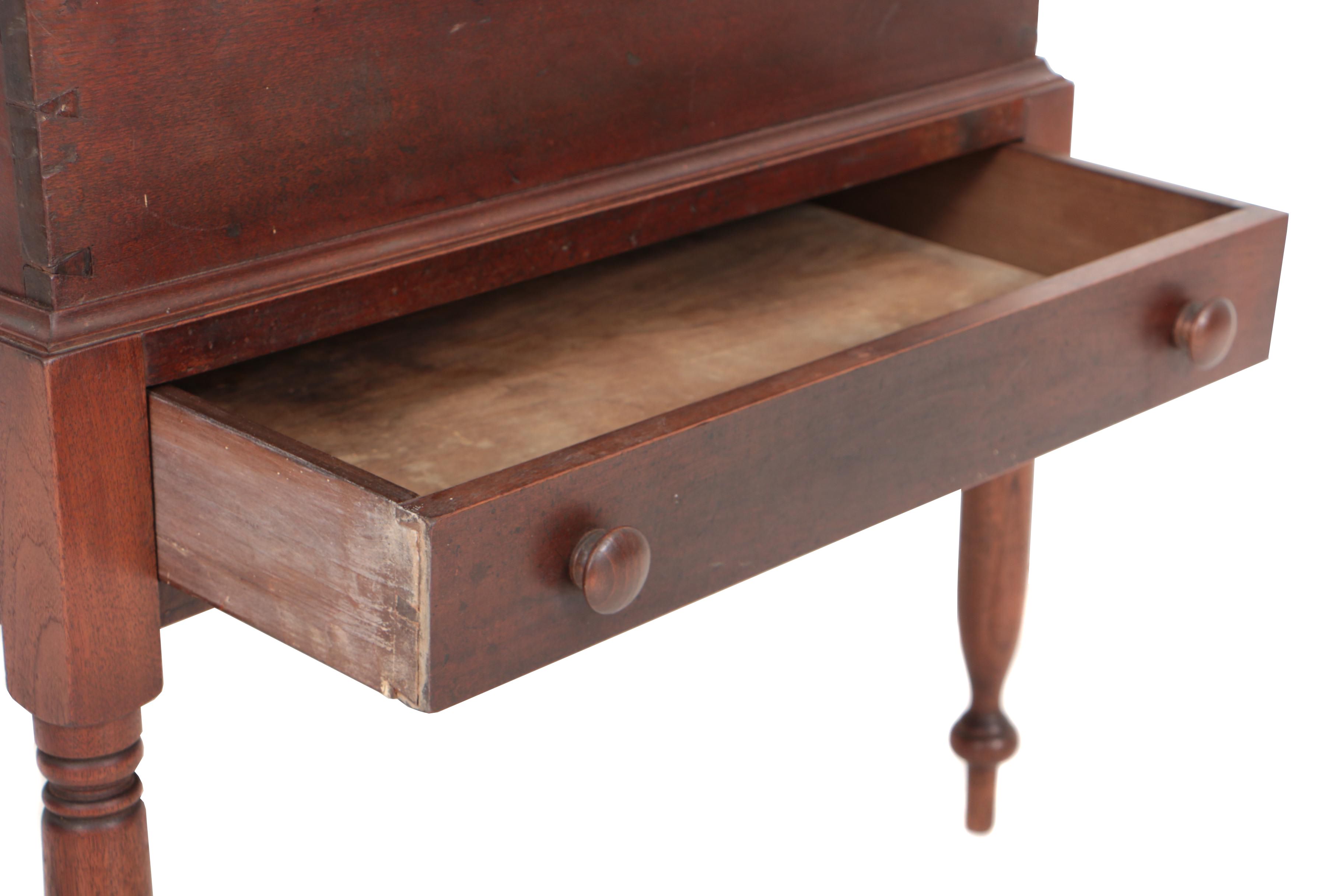 Southern Late Federal Walnut Sugar Chest-on-Frame, Circa 1820-1840