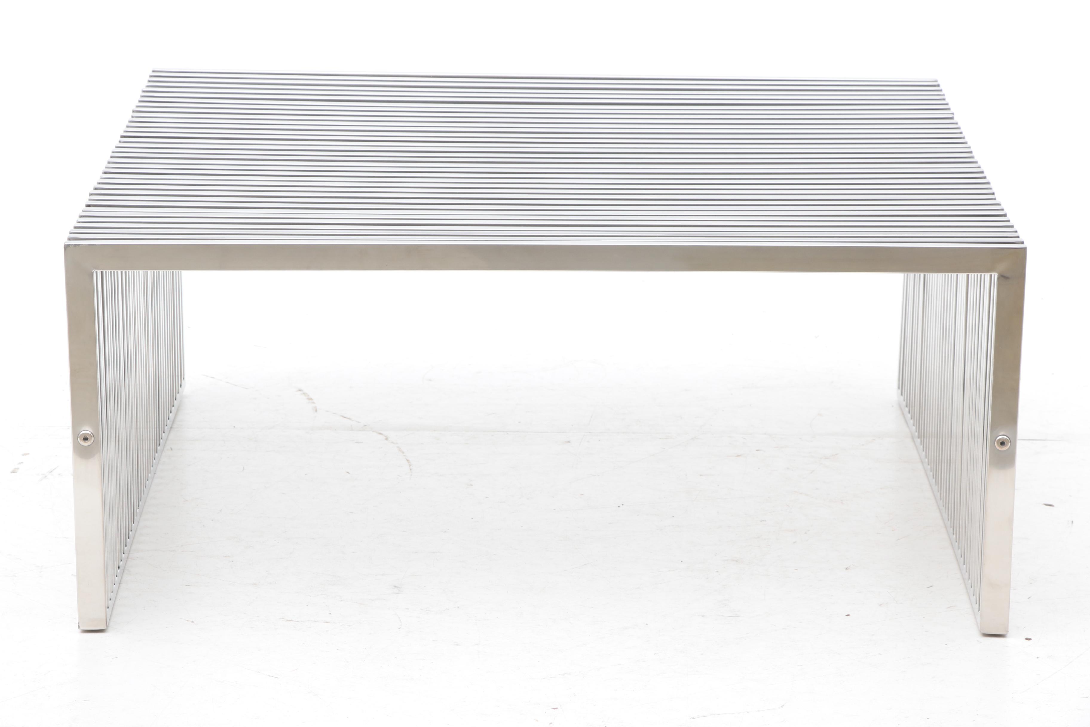 Chromed "Gridiron" Coffee Table by Modway