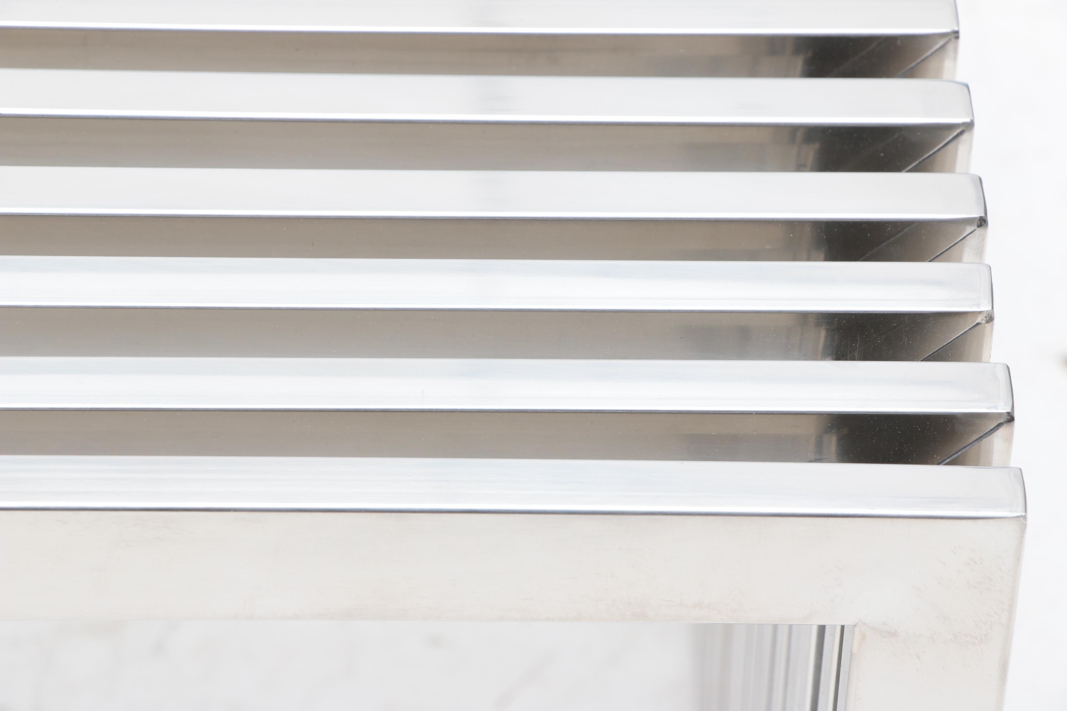 Chromed "Gridiron" Coffee Table by Modway