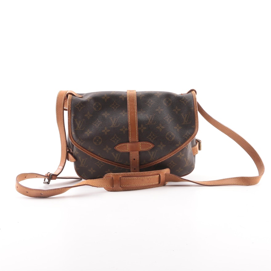 1991 Louis Vuitton Paris Saumur Monogram Canvas Crossbody Bag