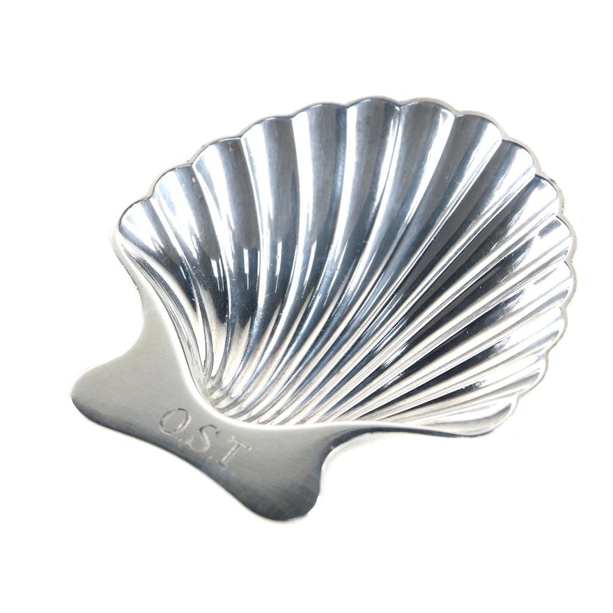 Tiffany & Co. Sterling Silver Scallop Shell Nut Dish