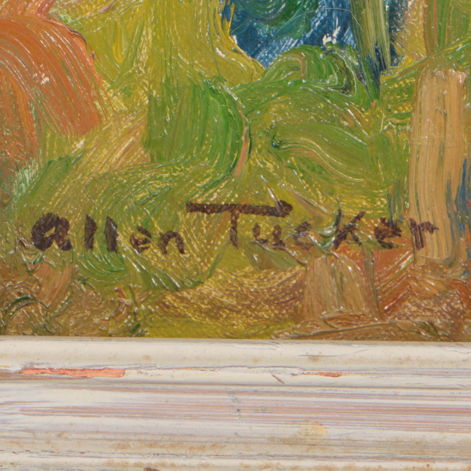 Allen Tucker Early 20th Century Autumnal Landscape Oil Painting