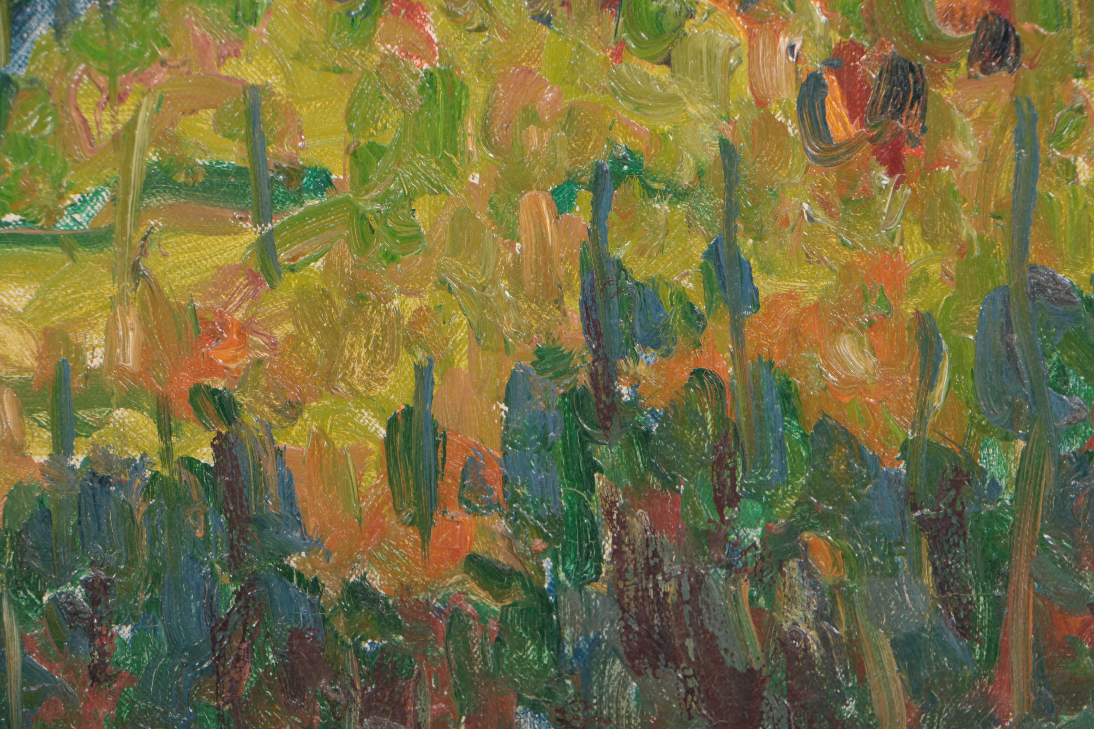 Allen Tucker Early 20th Century Autumnal Landscape Oil Painting