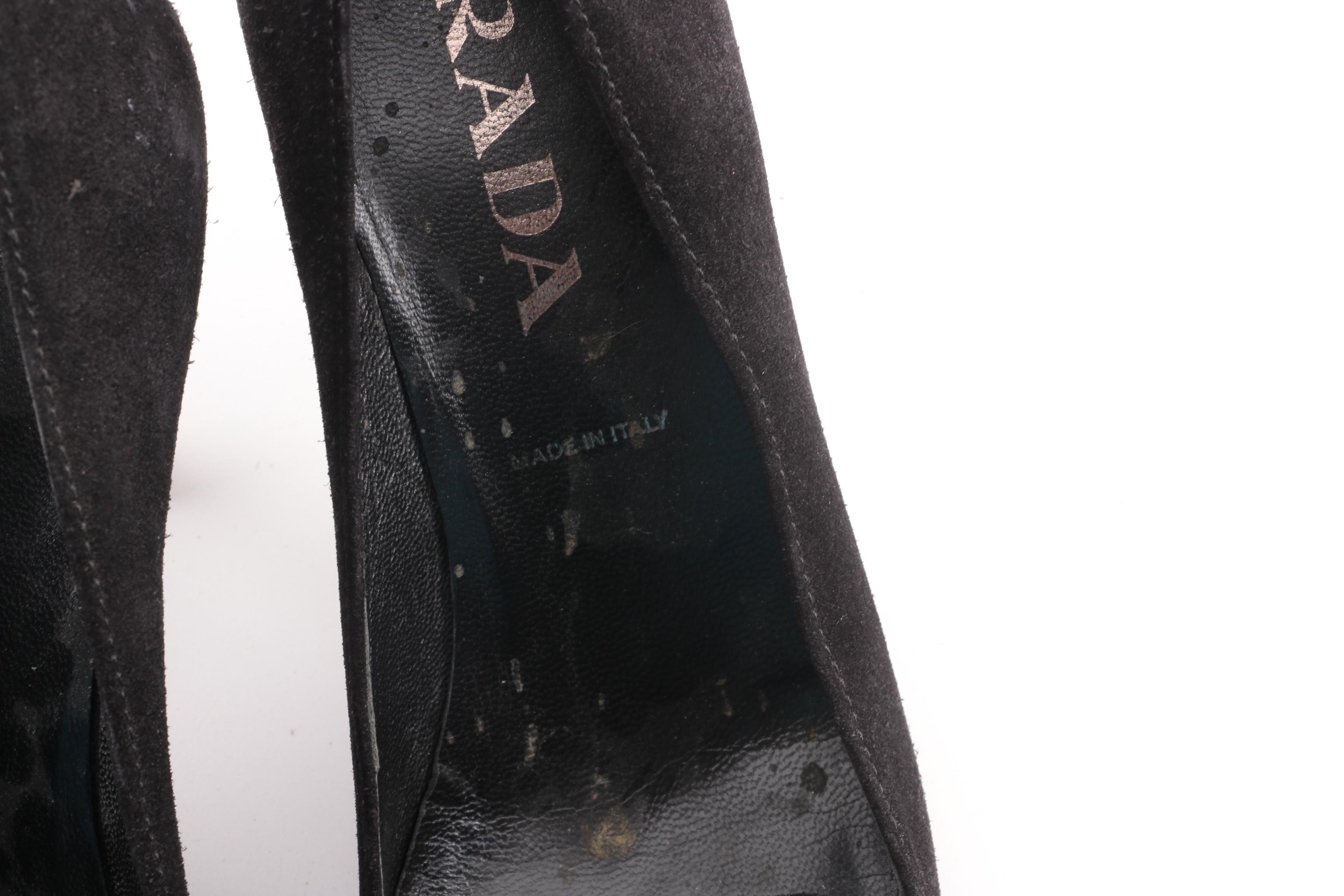 Prada and Dior Black High-Heeled Pumps