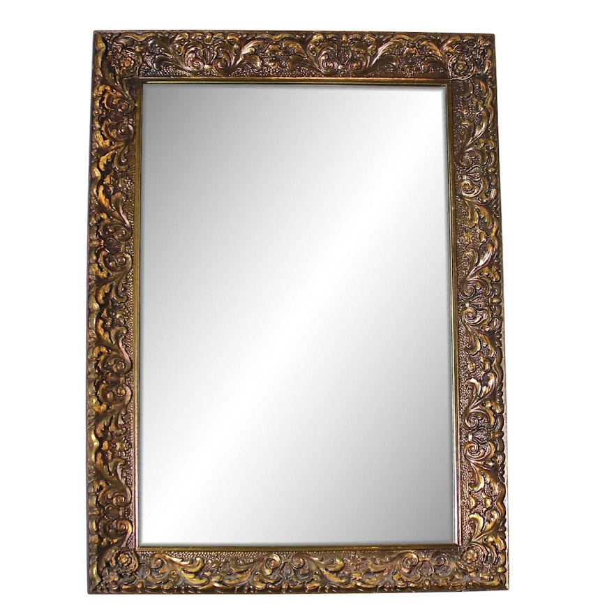 Floral Gold Painted Wall Mirror