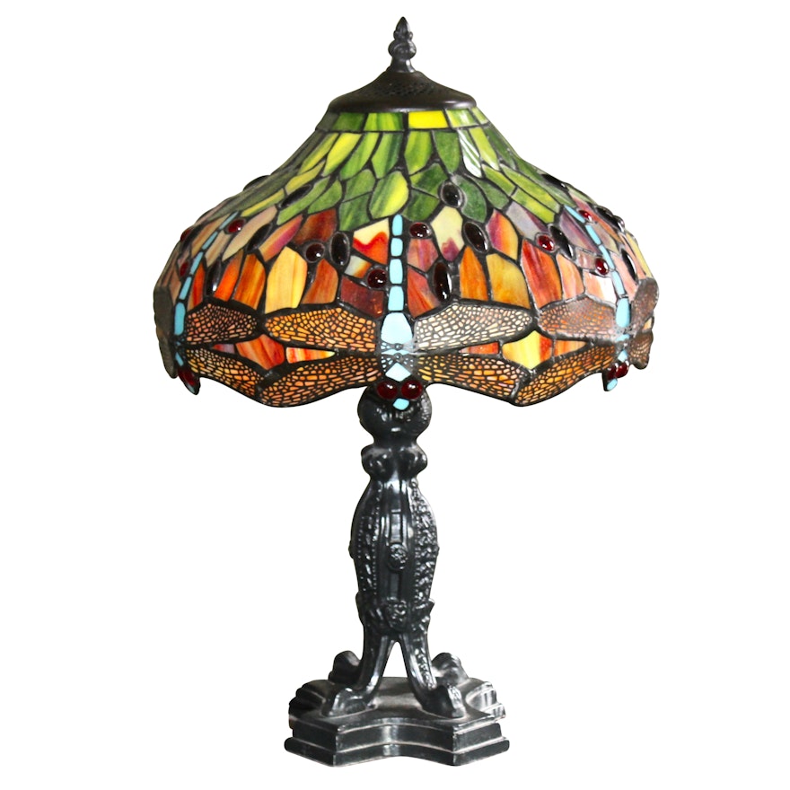 Tiffany Style Stained Glass Table Lamp