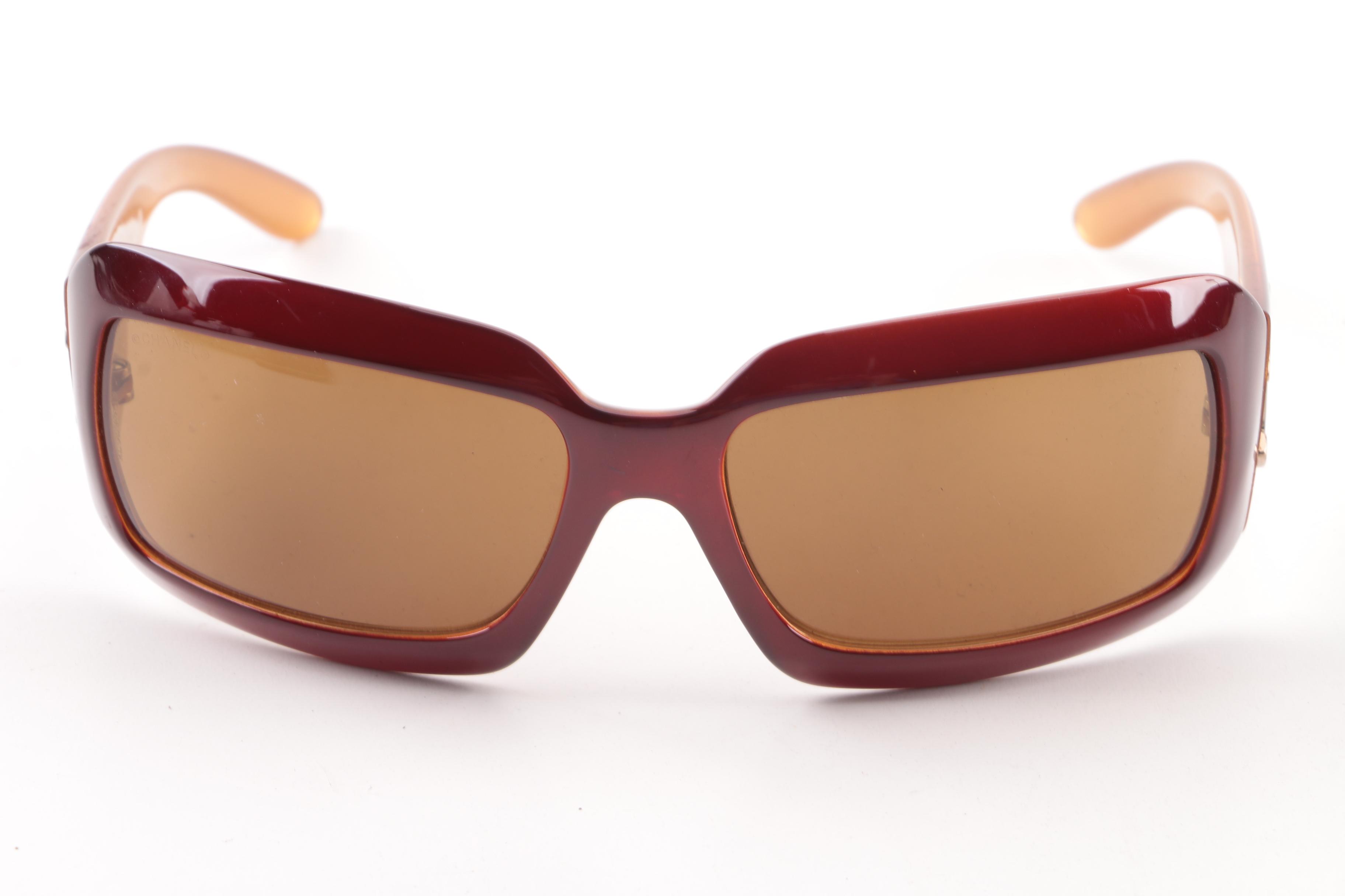 Chanel 6022-Q Wrap Sunglasses with Case