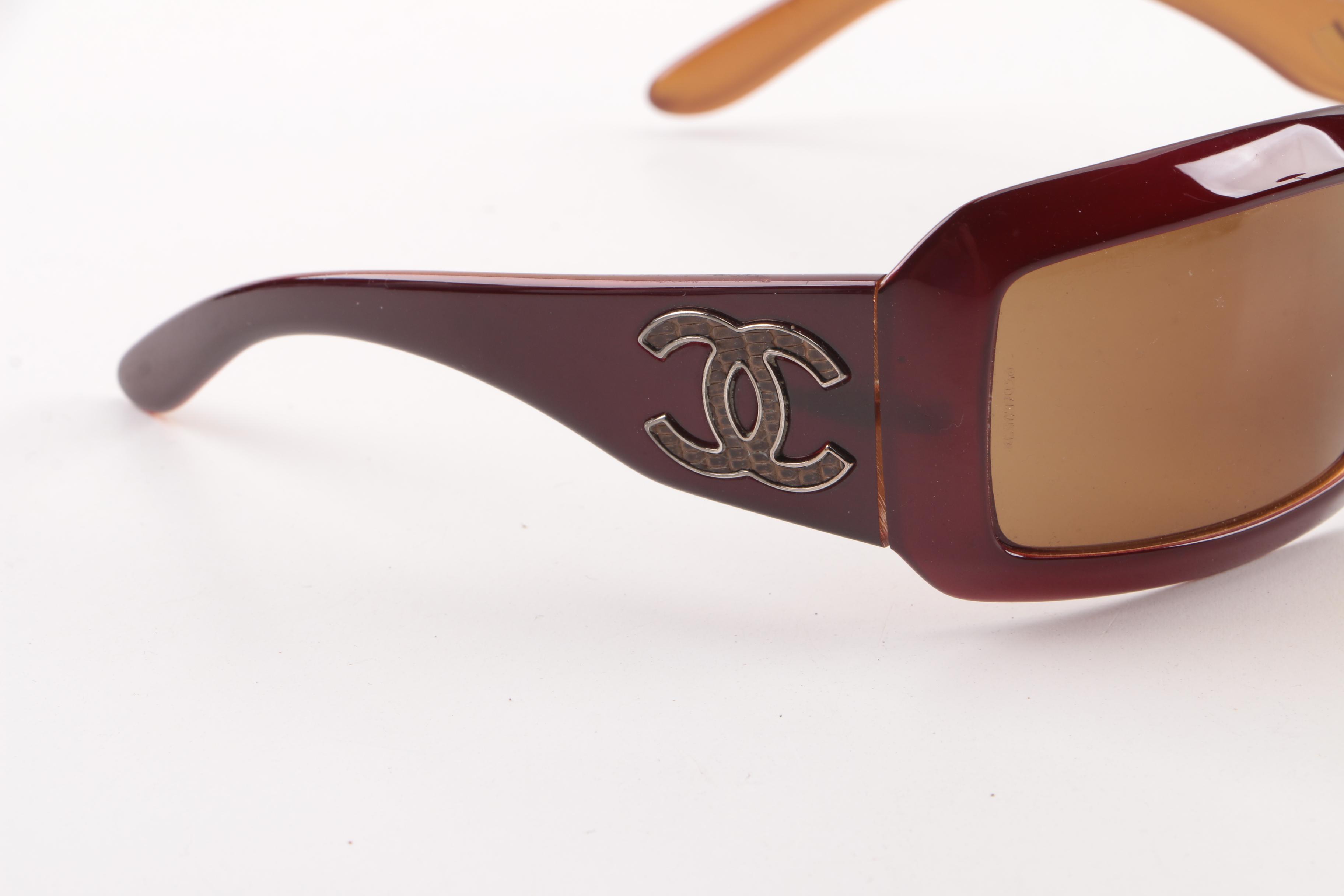 Chanel 6022-Q Wrap Sunglasses with Case