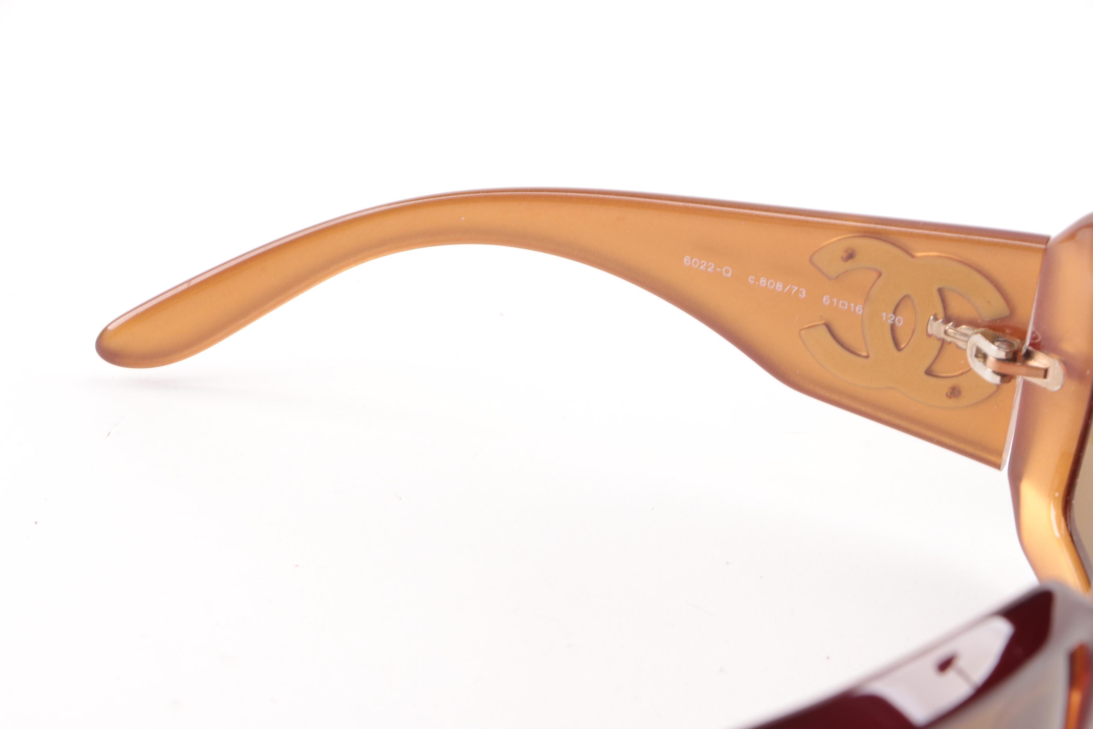 Chanel 6022-Q Wrap Sunglasses with Case