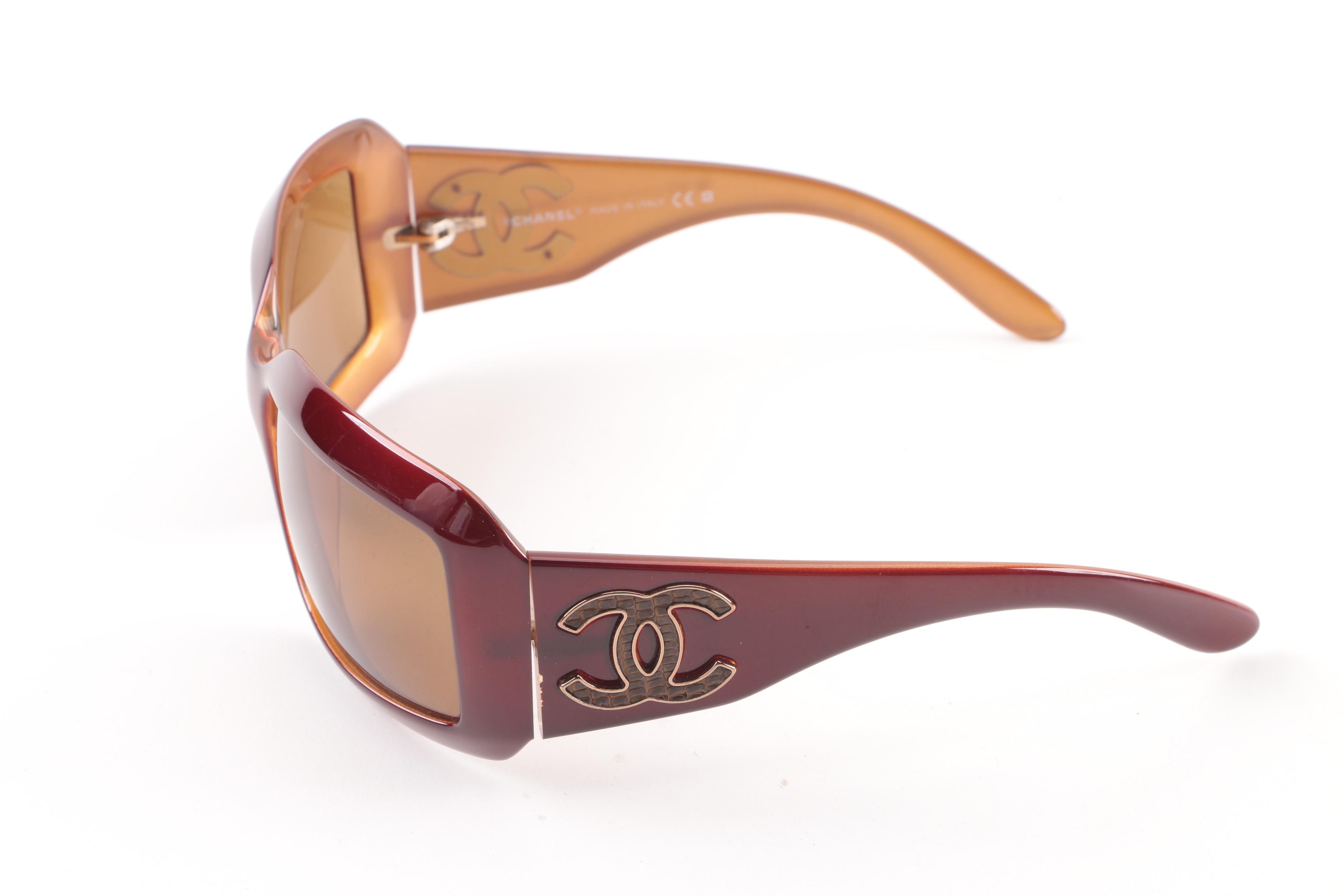 Chanel 6022-Q Wrap Sunglasses with Case