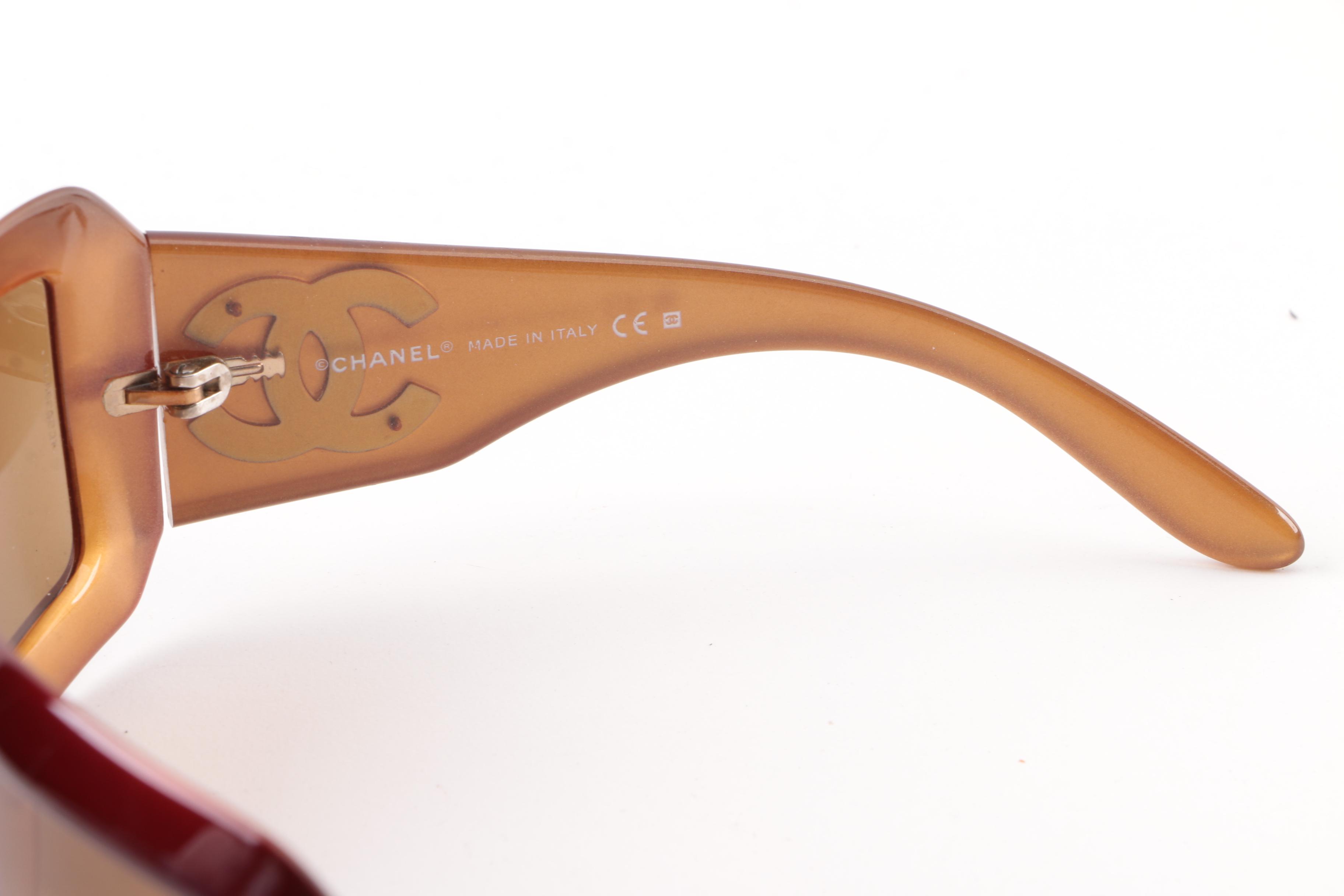 Chanel 6022-Q Wrap Sunglasses with Case