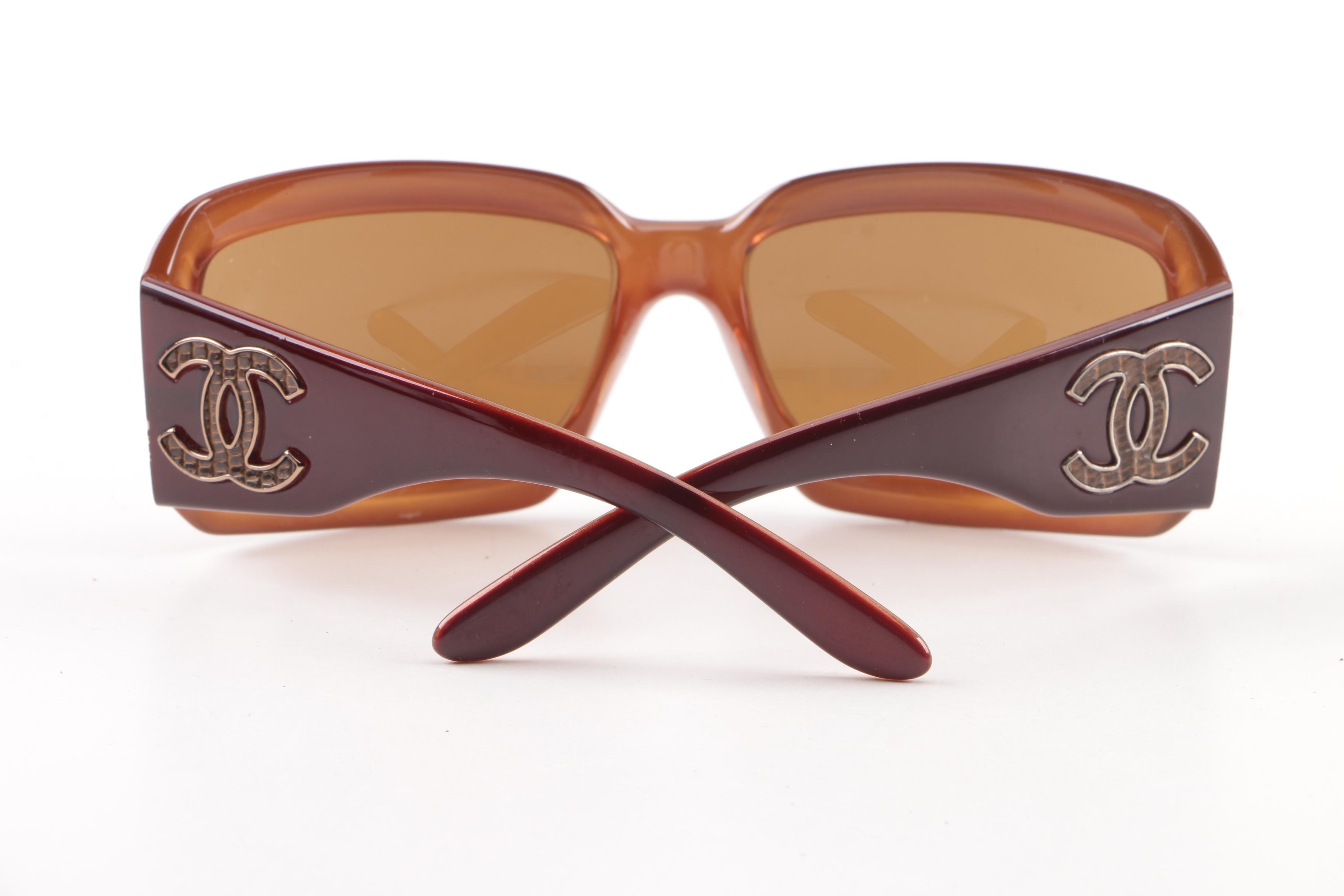 Chanel 6022-Q Wrap Sunglasses with Case