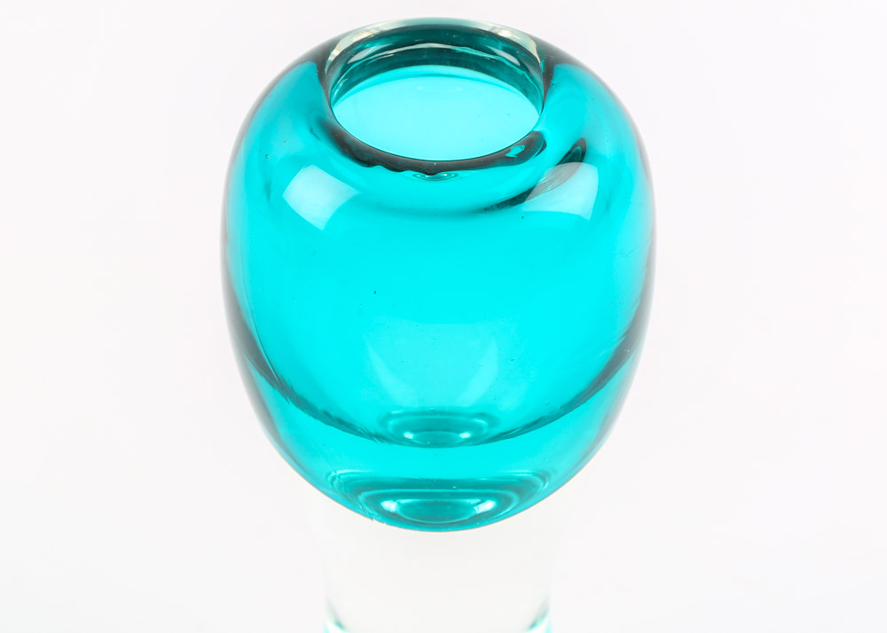 Signed David Wilson Art Glass Bud Vase