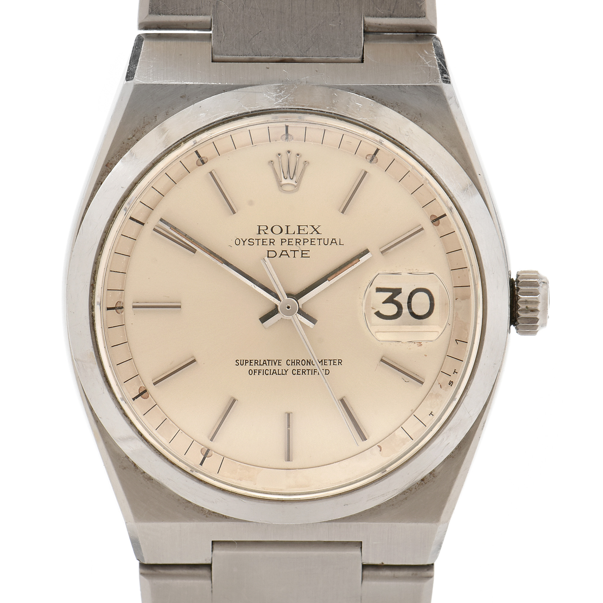 Rare 1976 Rolex Date 1530 Automatic Stainless Steel Watch