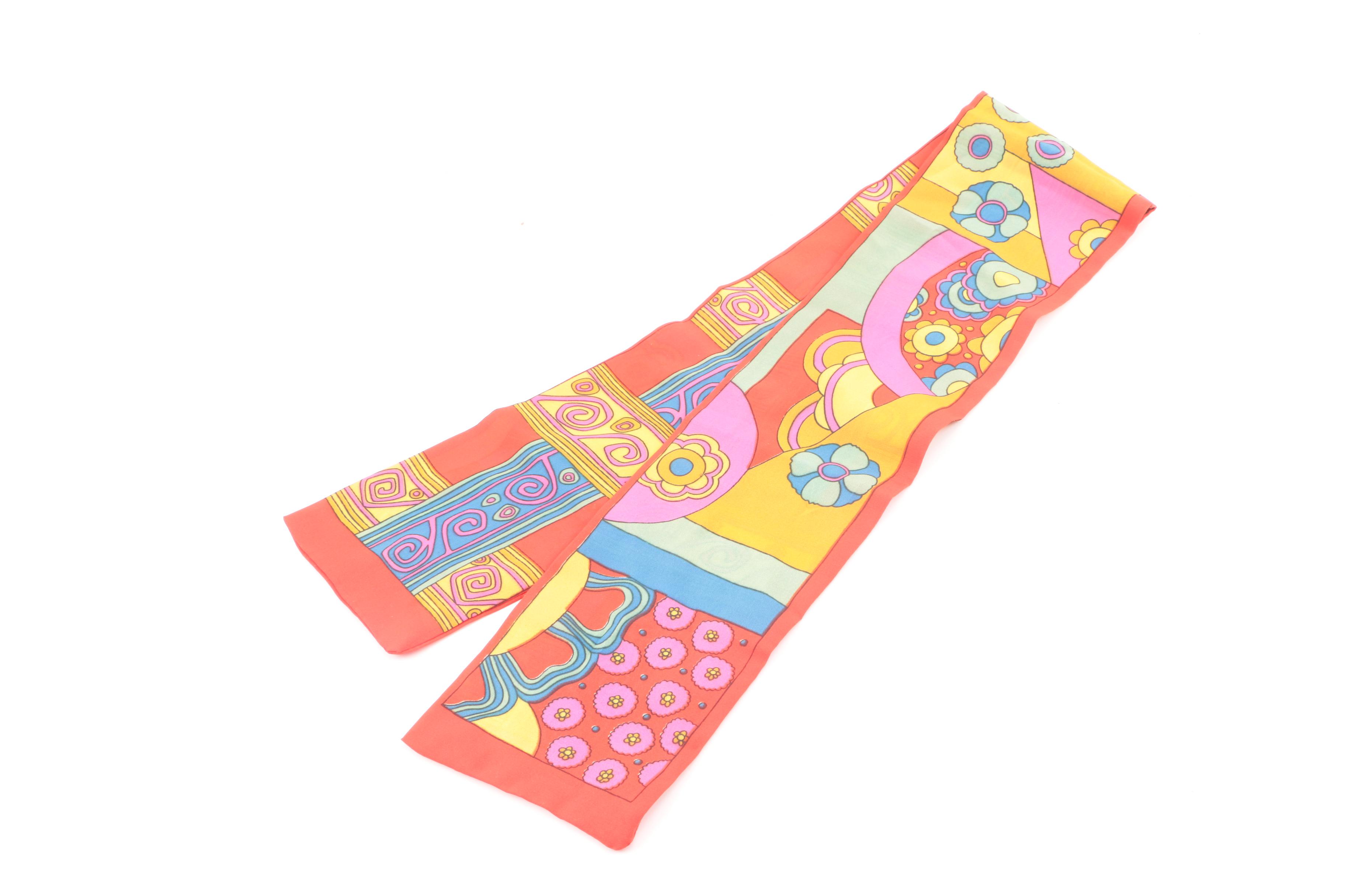 Circa 1970s Vintage Floral and Mod Print Coin Purses, Pouches and Scarves