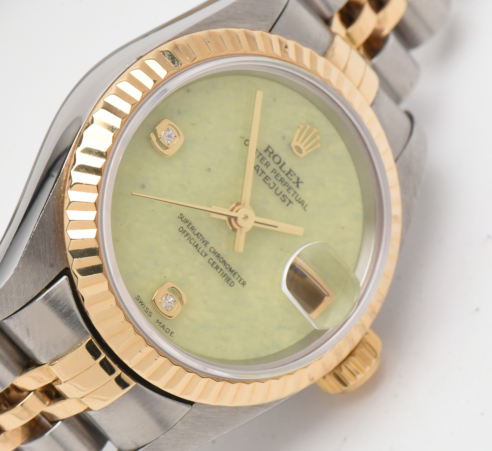 Rolex Datejust Aventurine Dial with Diamonds 18K Yellow Gold Steel Watch