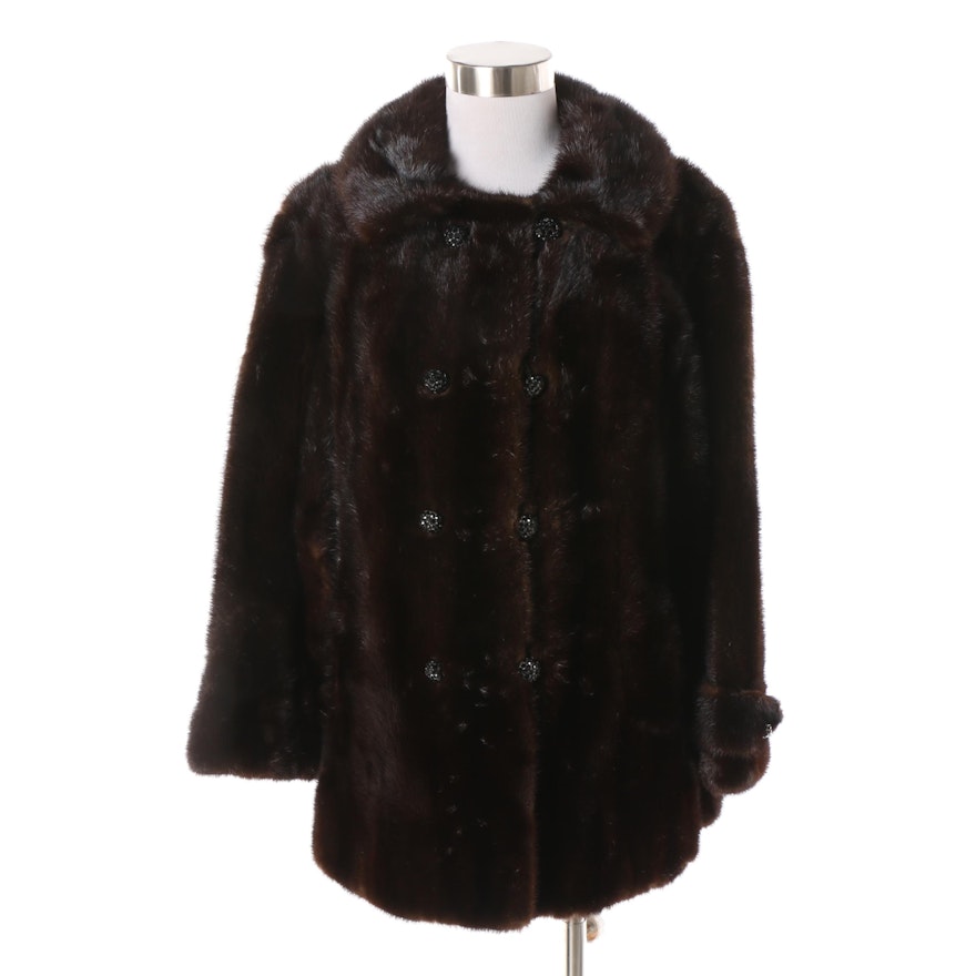 Vintage Jack Slade Furs Dark Brown Mink Fur Coat